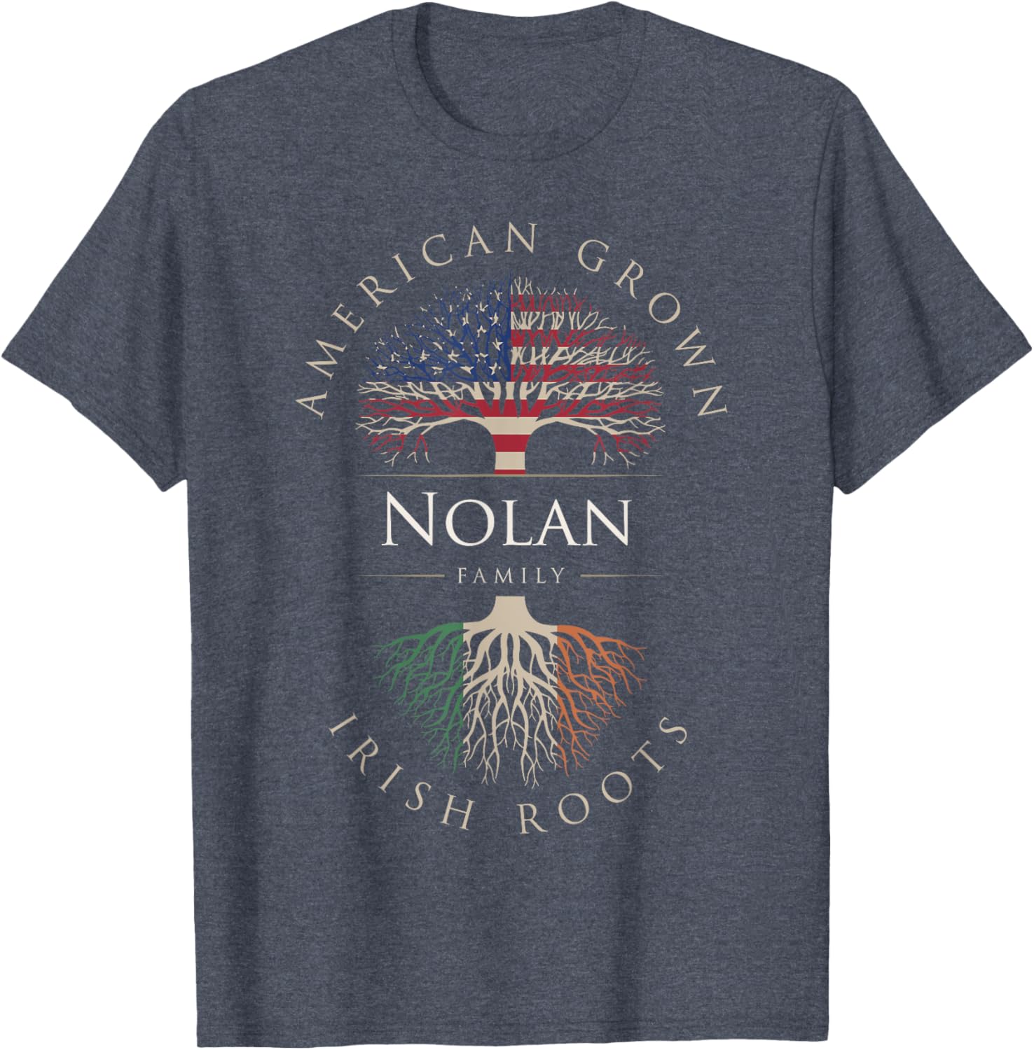 Nolan Family Name T-Shirt with Irish Roots and Ireland Flag Design - 1