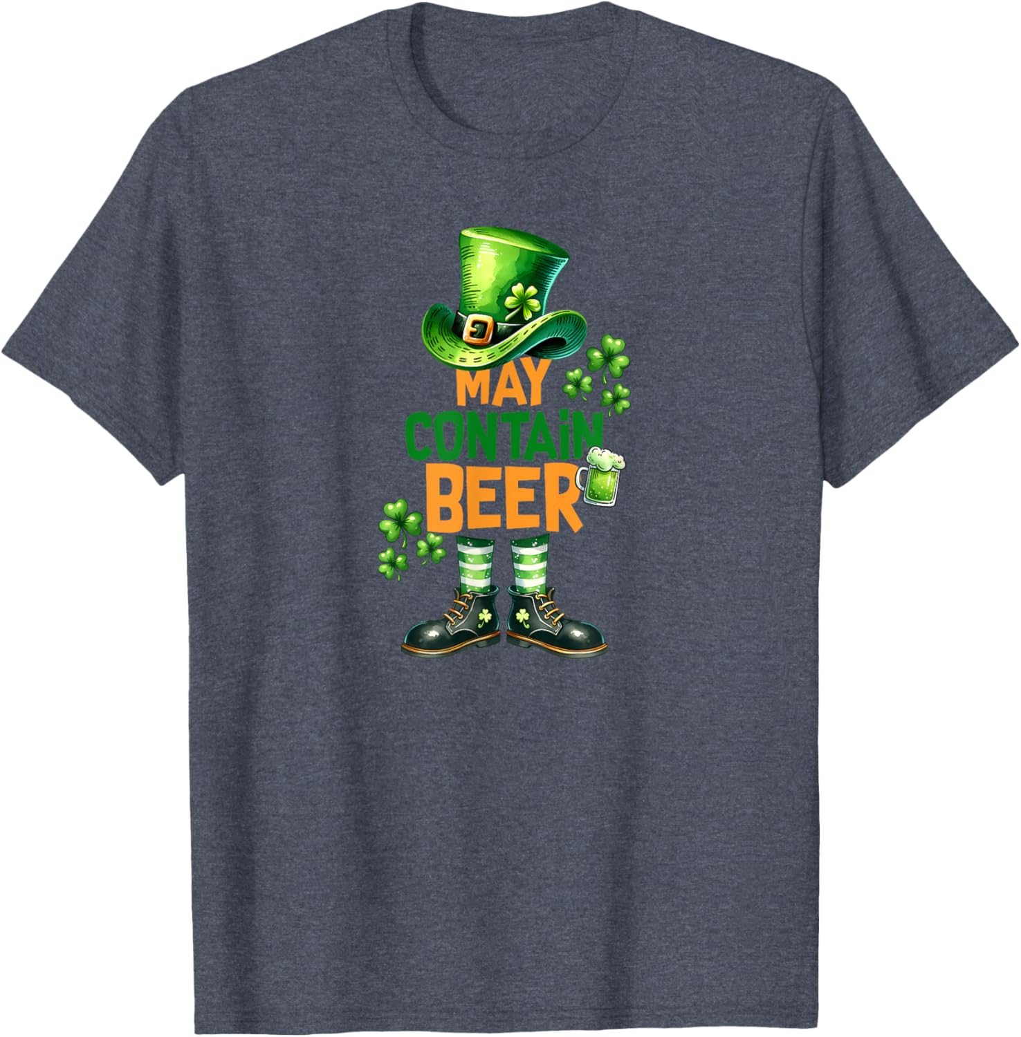 Funny May Contain Beer St Patrick's Day T-Shirt for Celebrations - 11