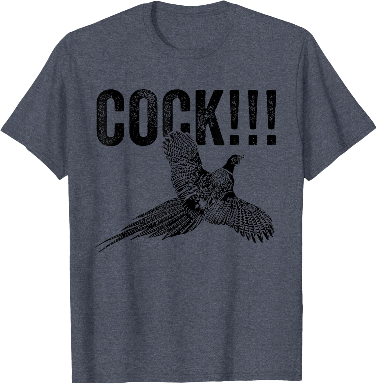 Funny Men's Cock Pheasant Hunting T-Shirt for Upland Hunters - 10