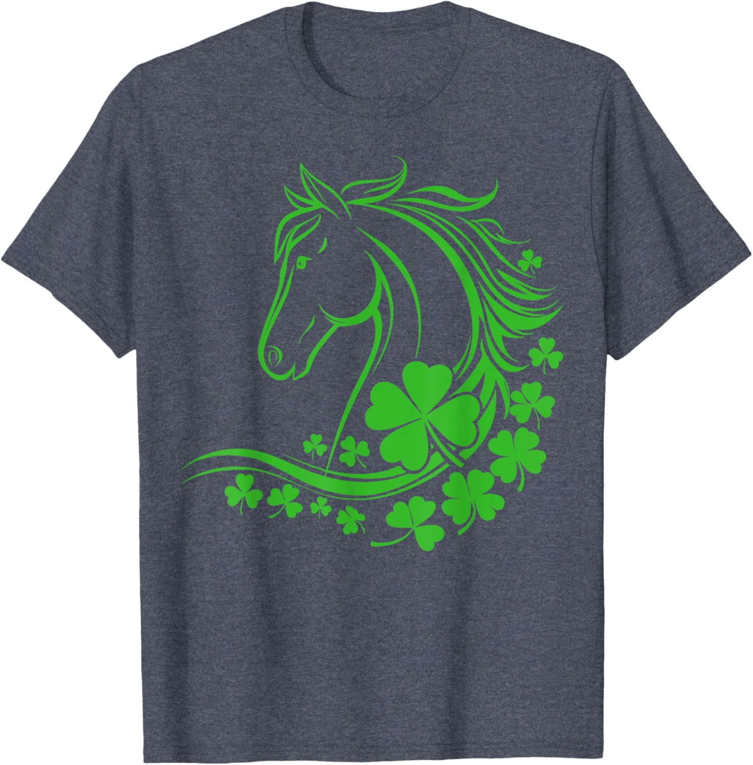 Shamrock Horse Farmer Clover St Patricks Day T-Shirt for Women and Girls - 9