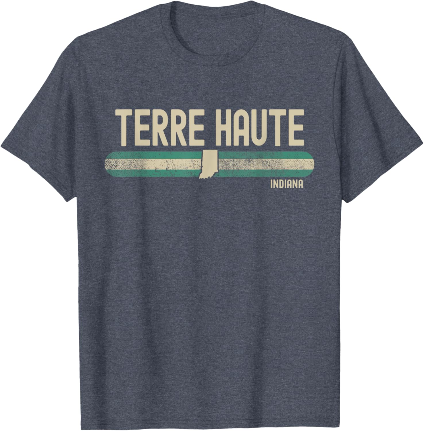 Terre Haute Indiana 80s Style T-Shirt for Travel Lovers and Music Fans - 11