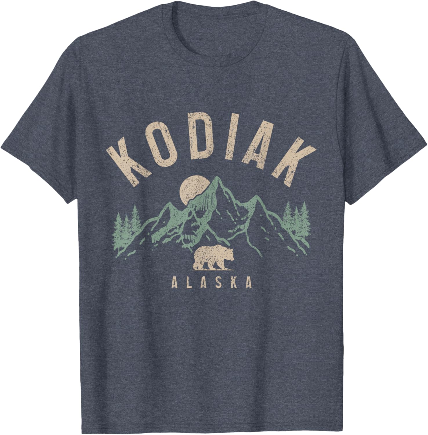 Kodiak Alaska Vintage Bear Mountains T-Shirt for Nature Lovers - 4