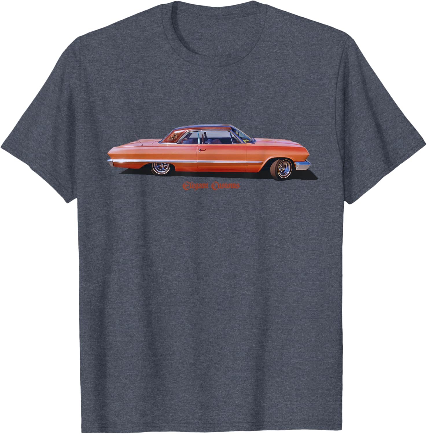1963 Impala Tangerine Dream Low Rider Kustom T-Shirt for Car Lovers - 5