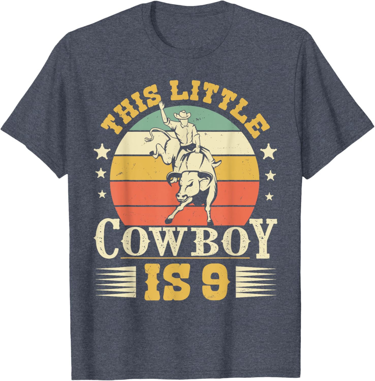 Little Cowboy 9th Birthday T-Shirt for Western Rodeo Fun - 10