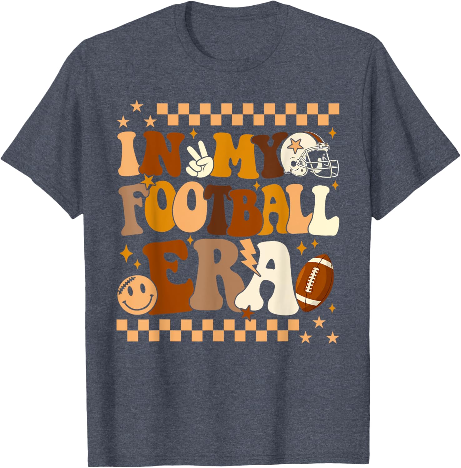 Groovy In My Football Era T-Shirt for Men, Women, and Kids Football Fans - 10