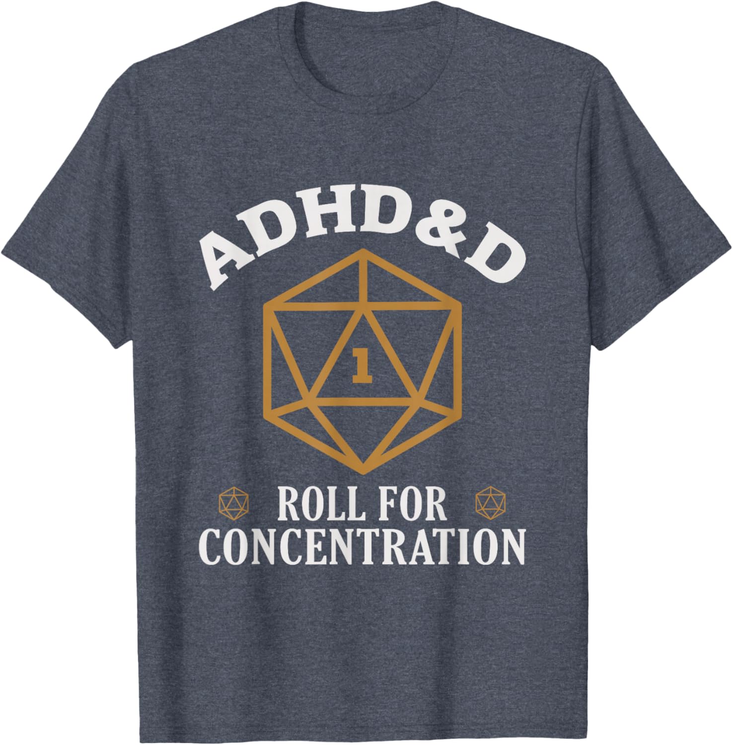 ADHD&D Roll For Concentration Funny Gamer T-Shirt for Tabletop Fans - 5
