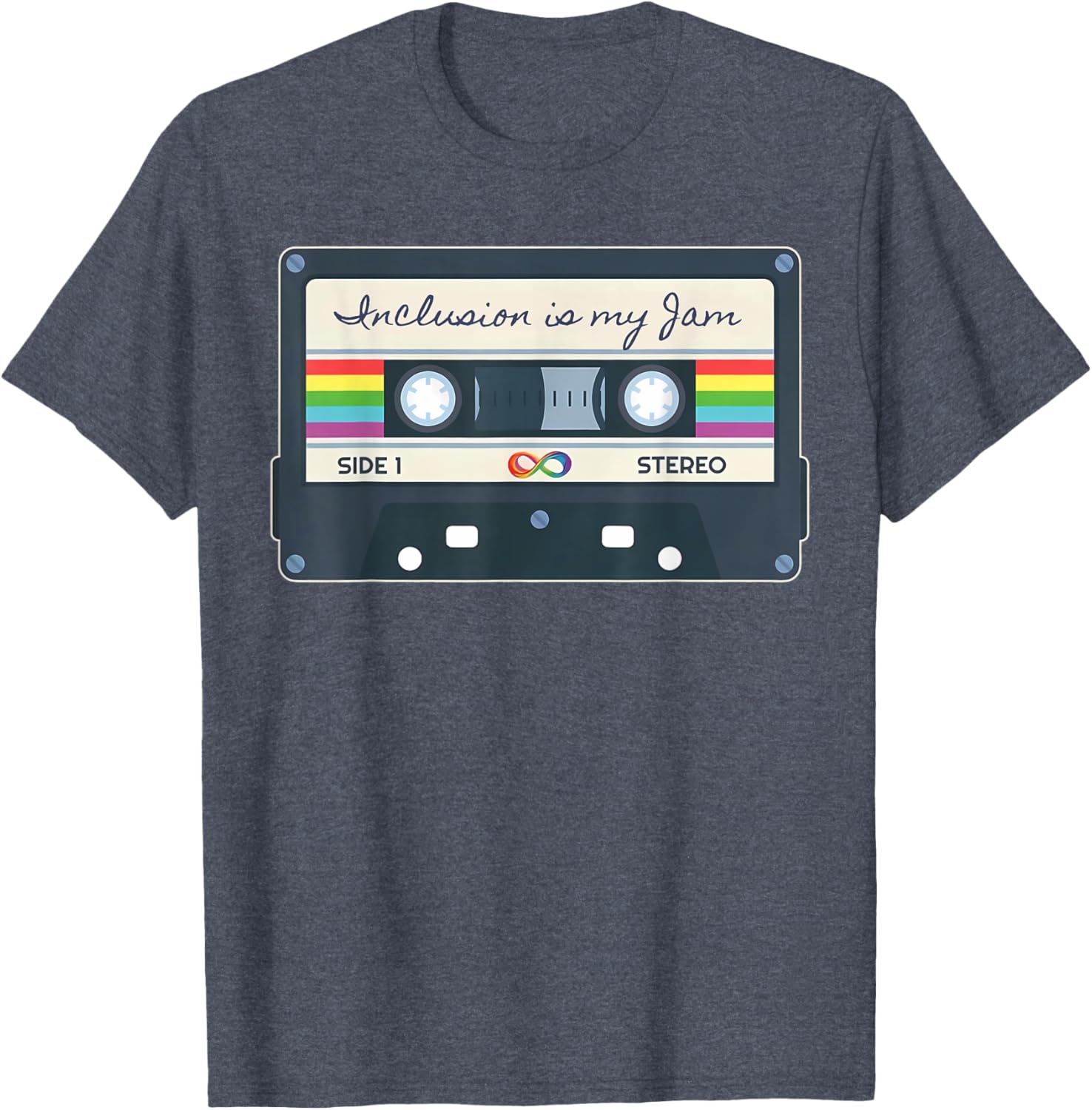 Autism Awareness Inclusion Is My Jam SPED Teacher Cassette T-Shirt - 3