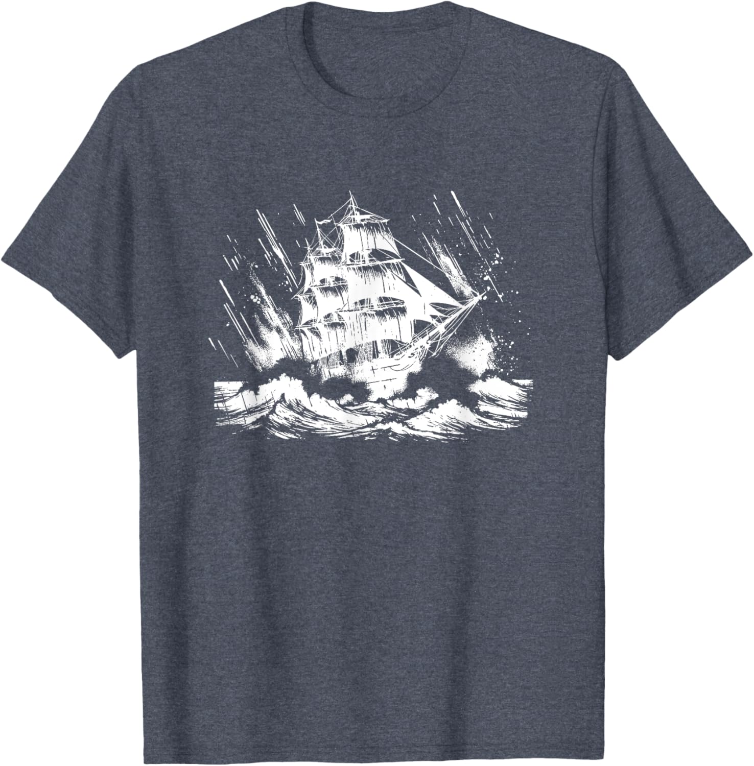 Snirt Three Master Sailing Ship T-Shirt Hoodie for Nautical Lovers - 6
