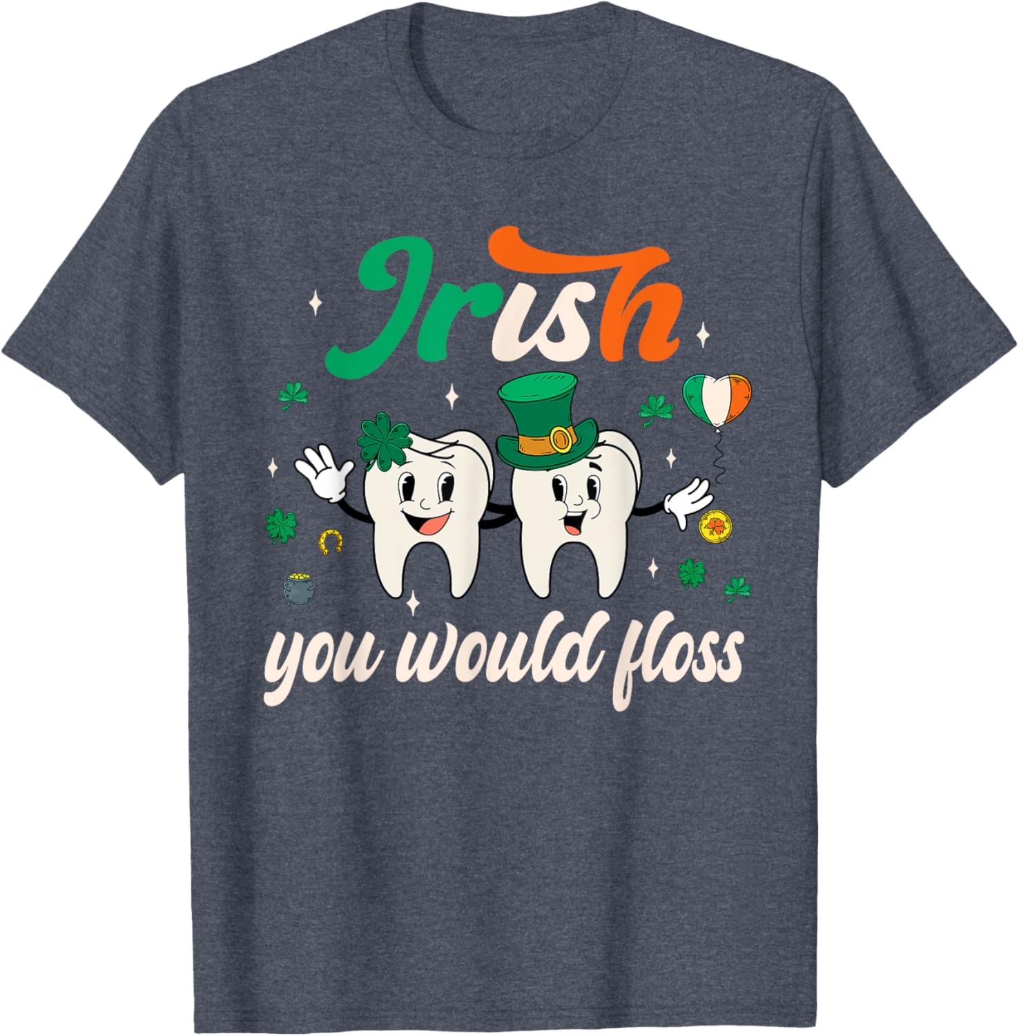 Retro Groovy Irish Dentist Tooth Patrick's T-Shirt for Fun Dental Style - 25