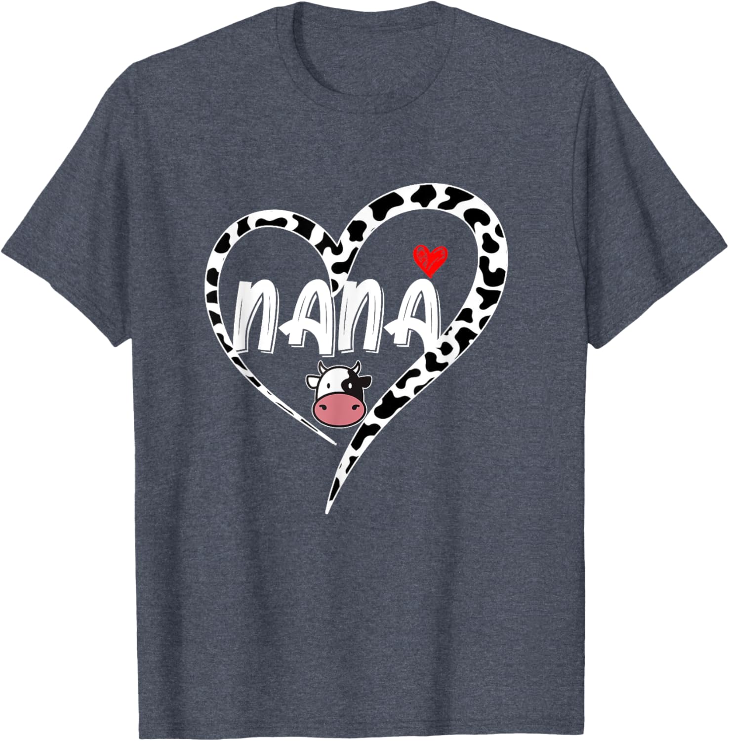 Nana Cow Print Heart T-Shirt Perfect for Mother's Day Gifts - 16