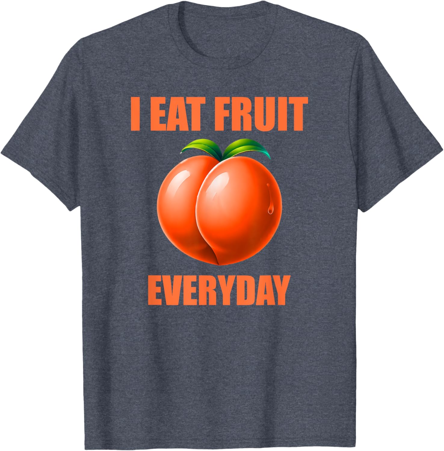 Funny Peach Eating Peaches All Day T-Shirt for Men - Humorous Apparel - 10