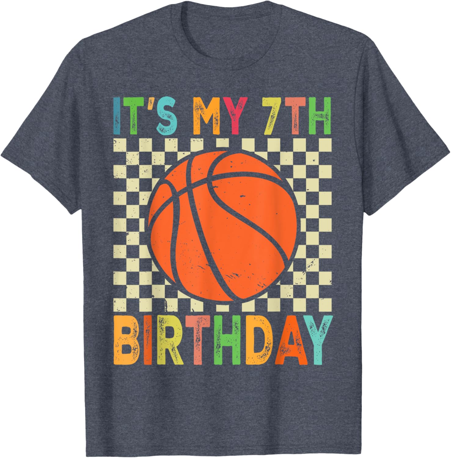7th Birthday Basketball T-Shirt for Young Players and Fans - 4