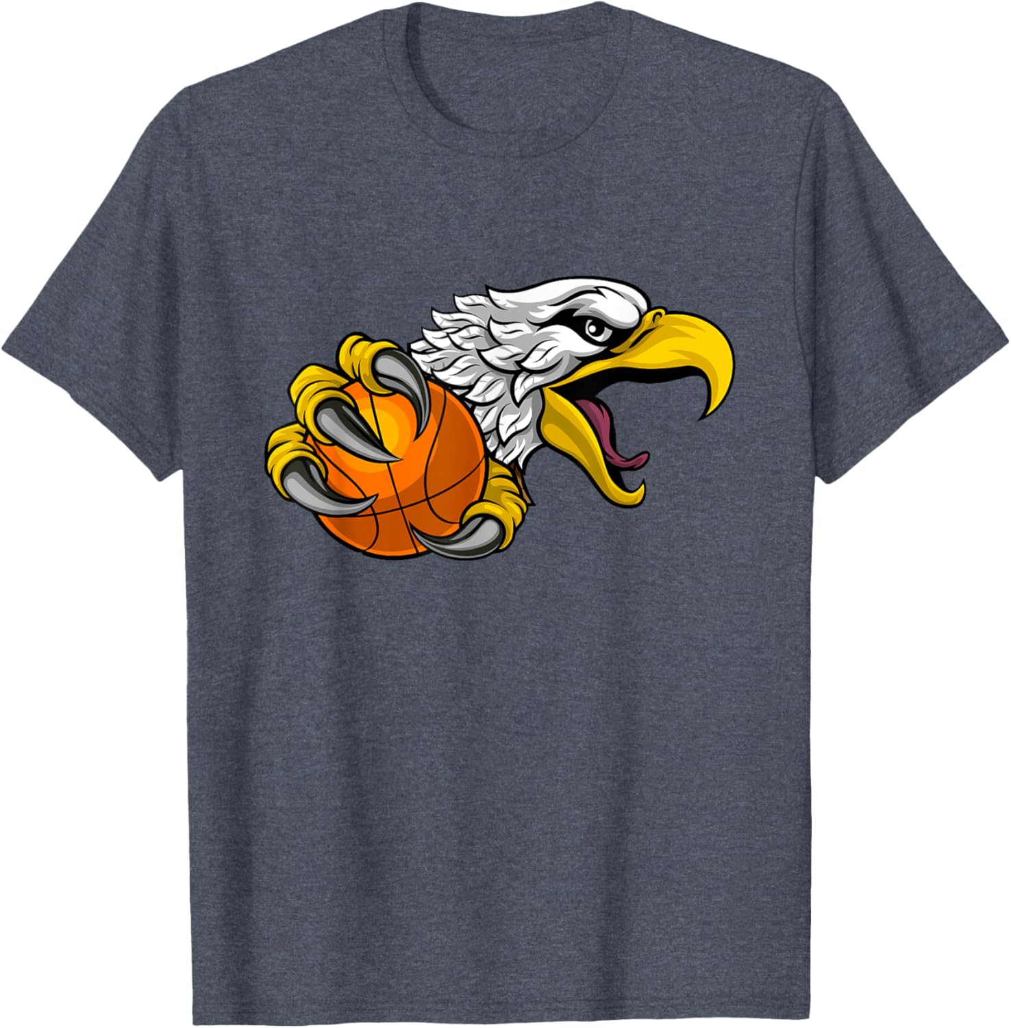 Eagle Hawk Basketball Cartoon Character T-Shirt for Fun Sports Fans - 8