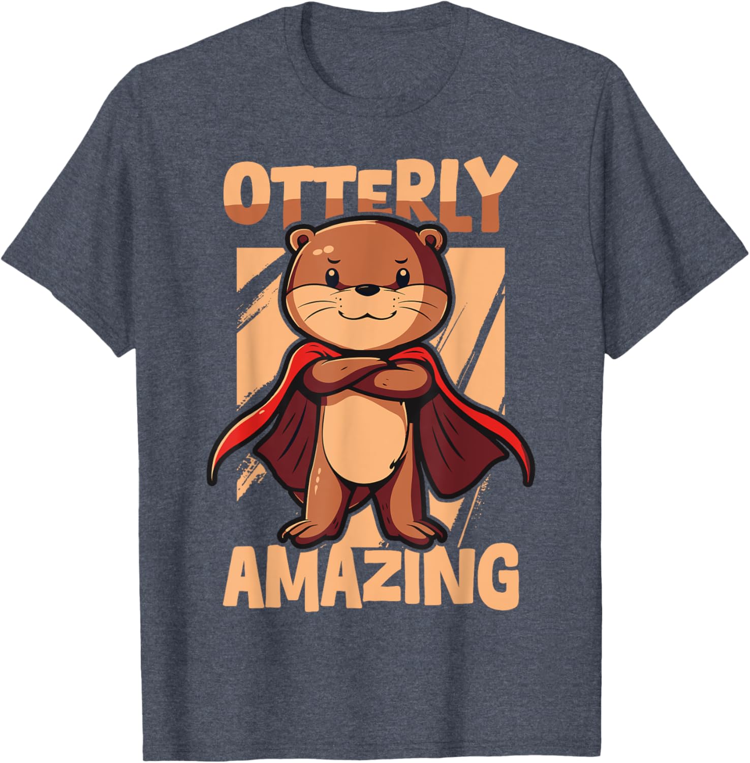 Otterly Amazing Superhero Cape T-Shirt for Kids - Perfect Gift for Otter Lovers - 8