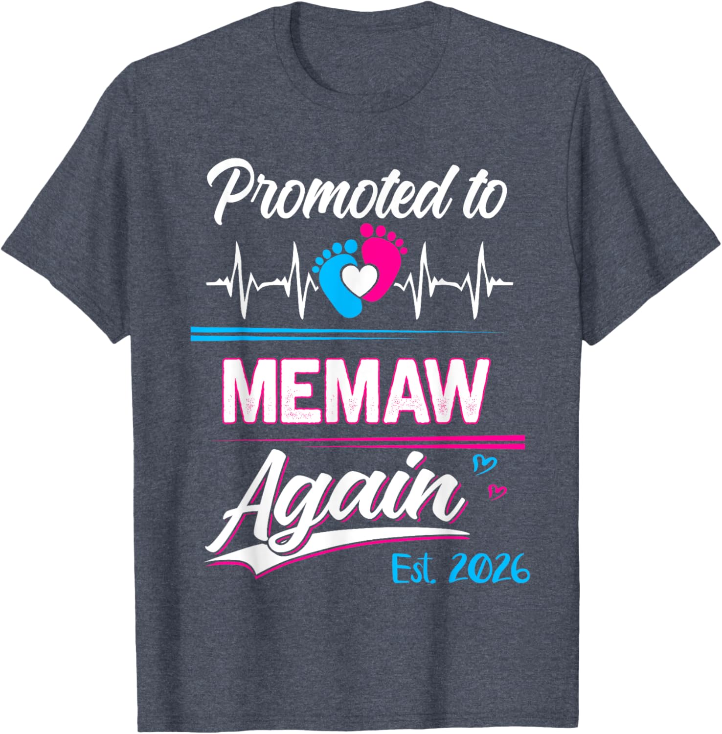 Promoted to Memaw Again 2026 Funny Pregnancy Announcement T-Shirt - 8