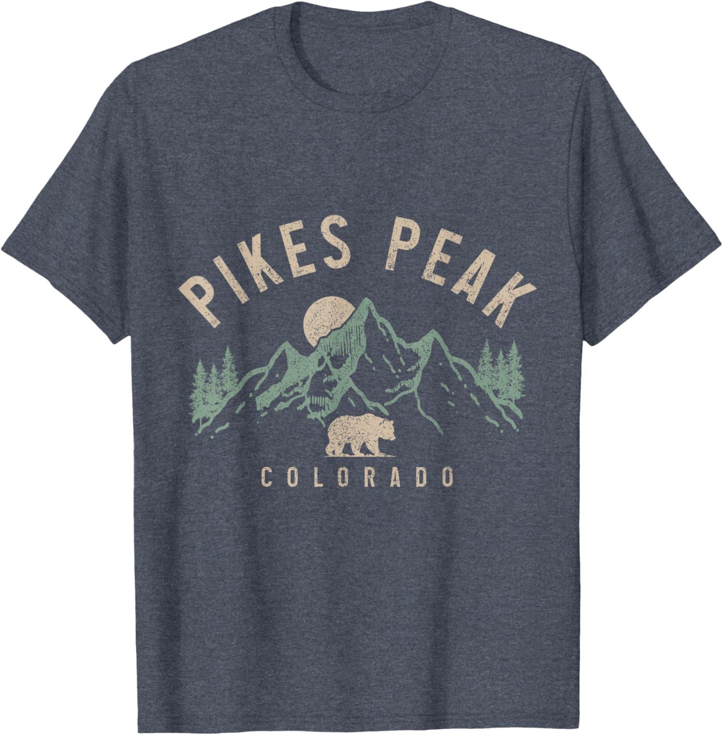 Vintage Pikes Peak Bear T-Shirt for Nature Lovers in Colorado Rockies - 1