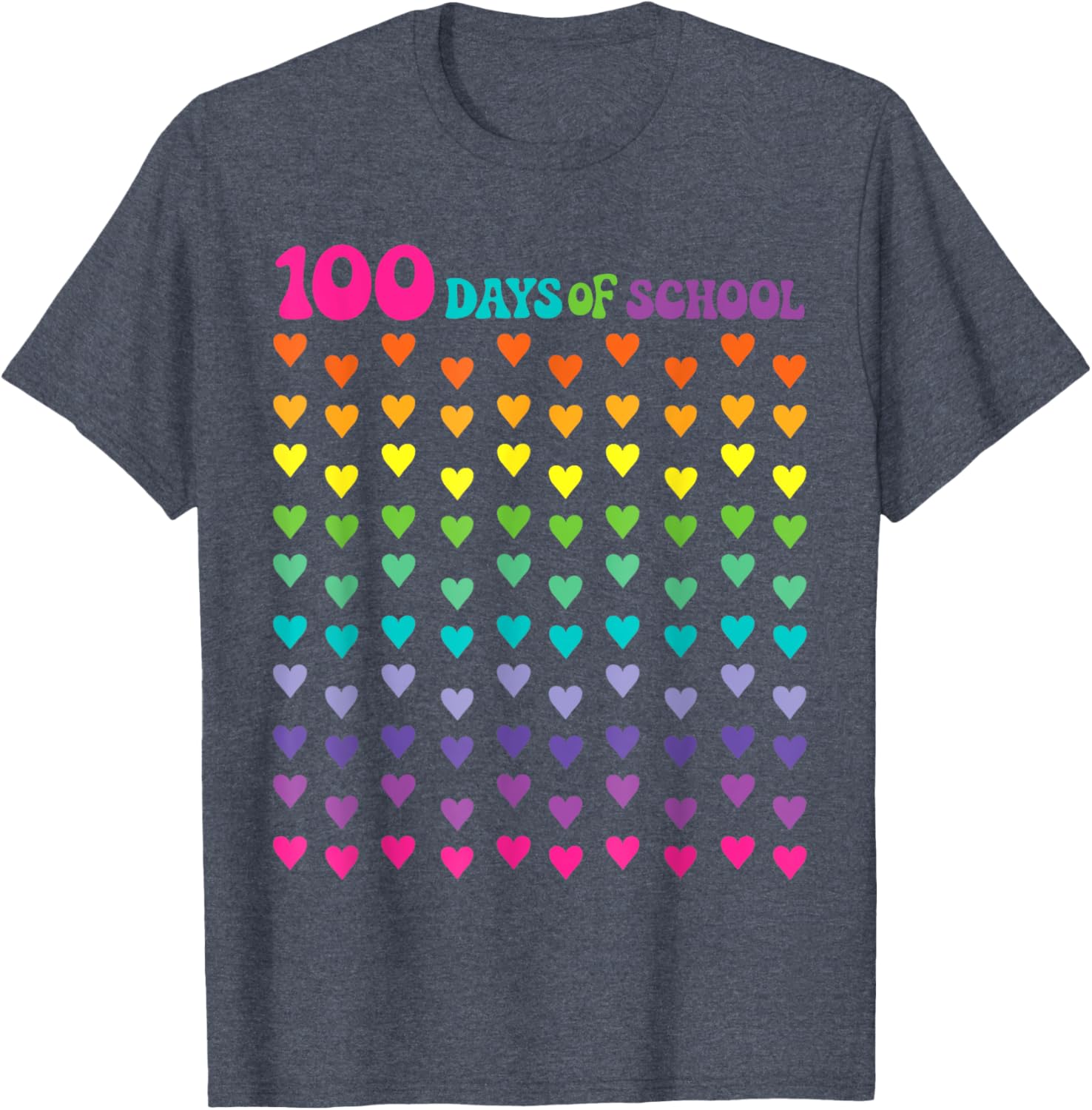 100th Day of School T-Shirt for Kids - Fun Math Numbers Design - 17