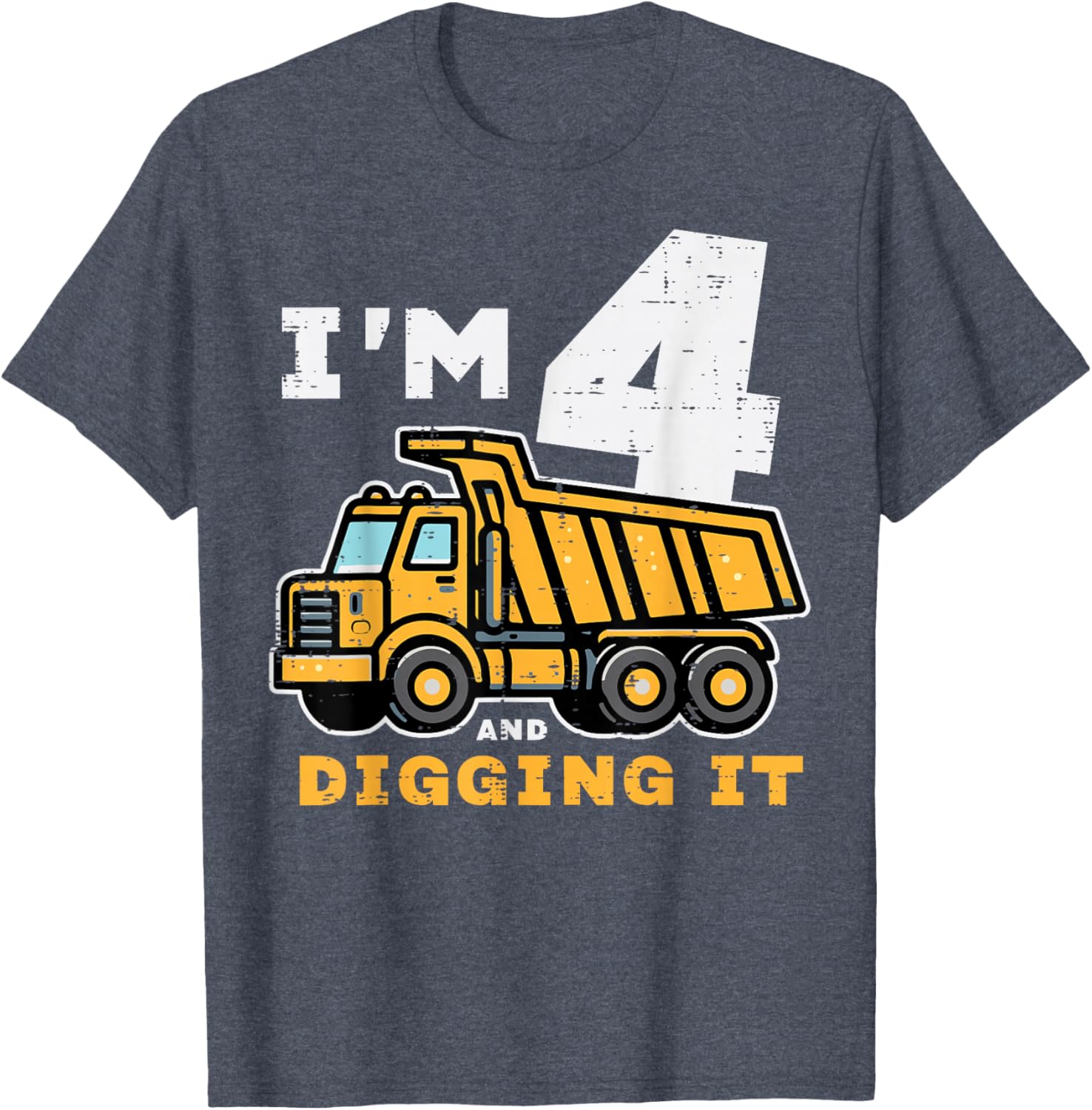 Cute 4th Birthday Dump Truck T-Shirt for Kids - Digging It Design - 21