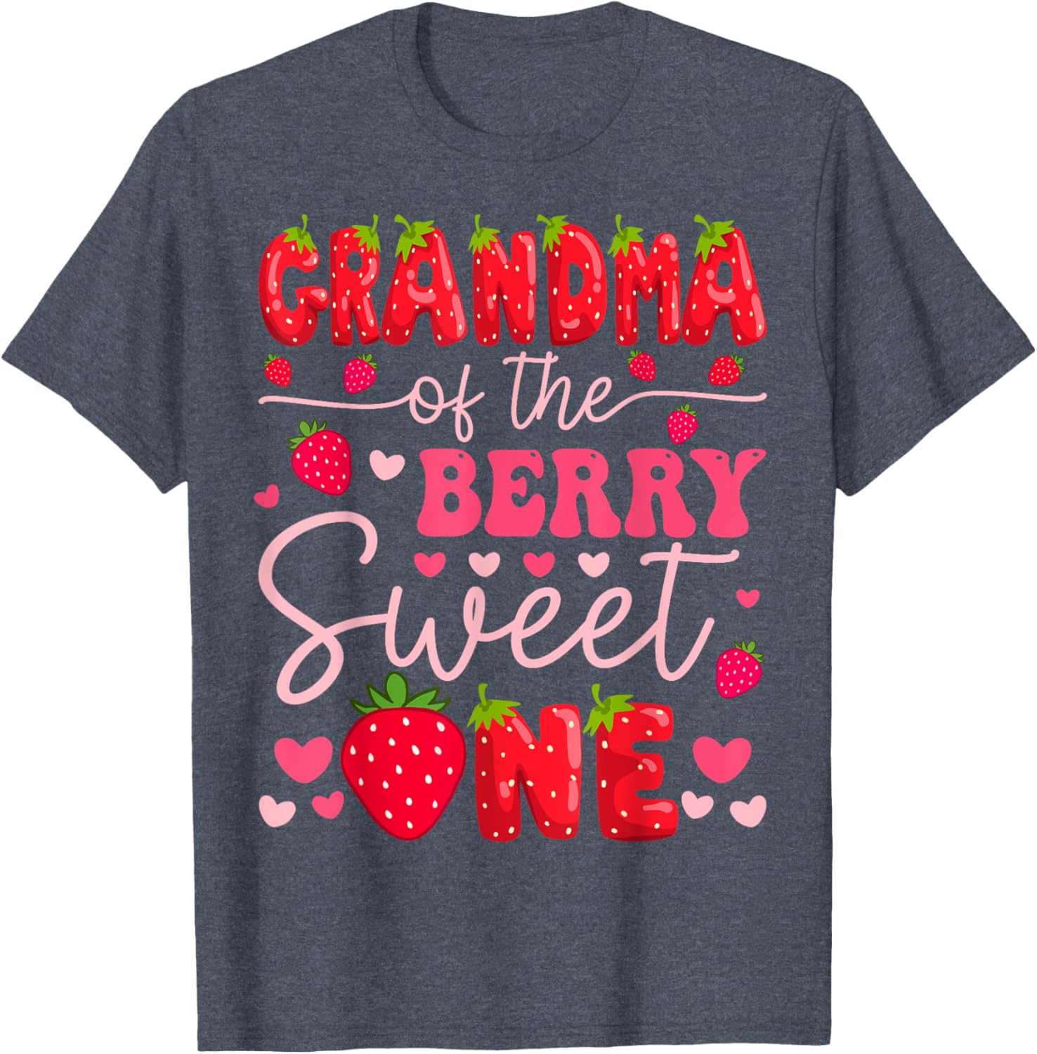 Grandma Of The Berry Sweet One Strawberry 1st Birthday Girl T-Shirt - 5