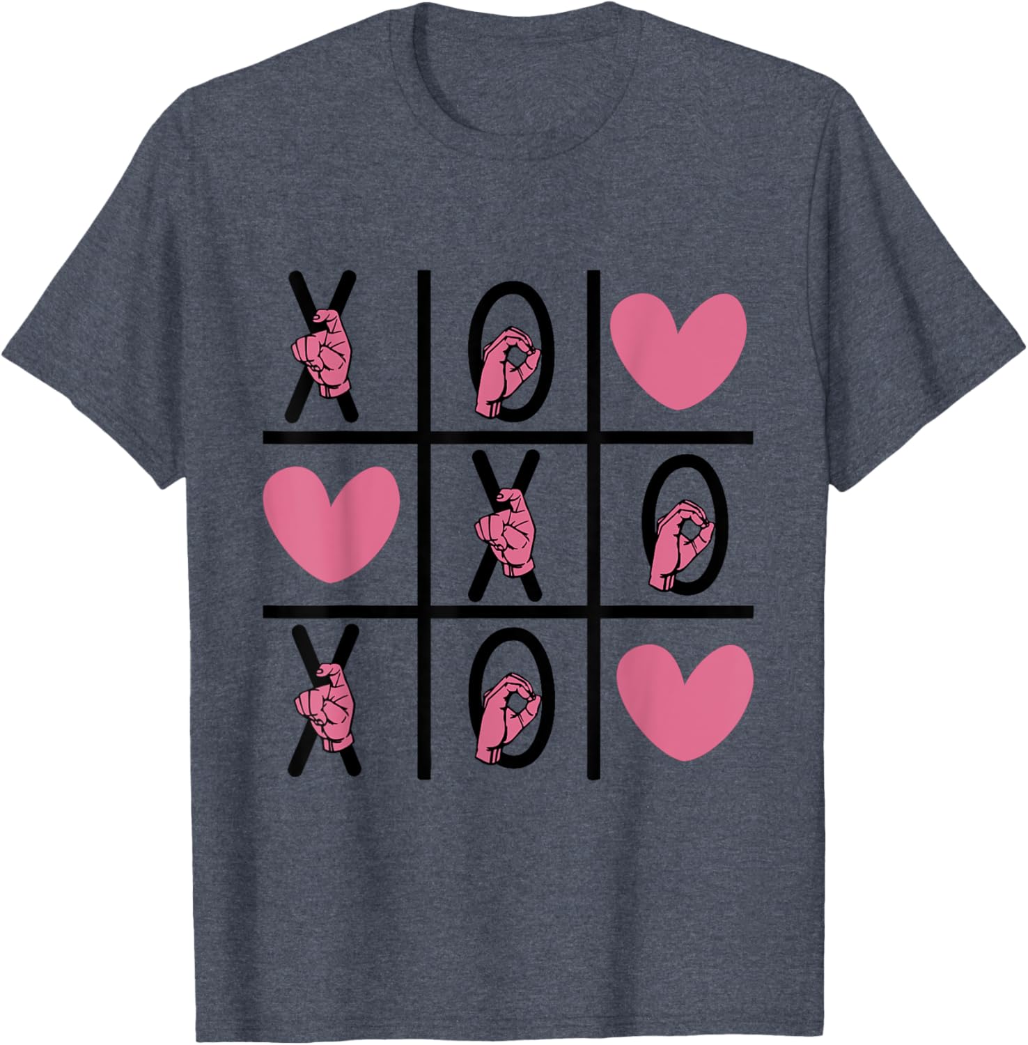 ASL Love Hand Sign Valentine's Day T-Shirt for Deaf Community XOXO - 11