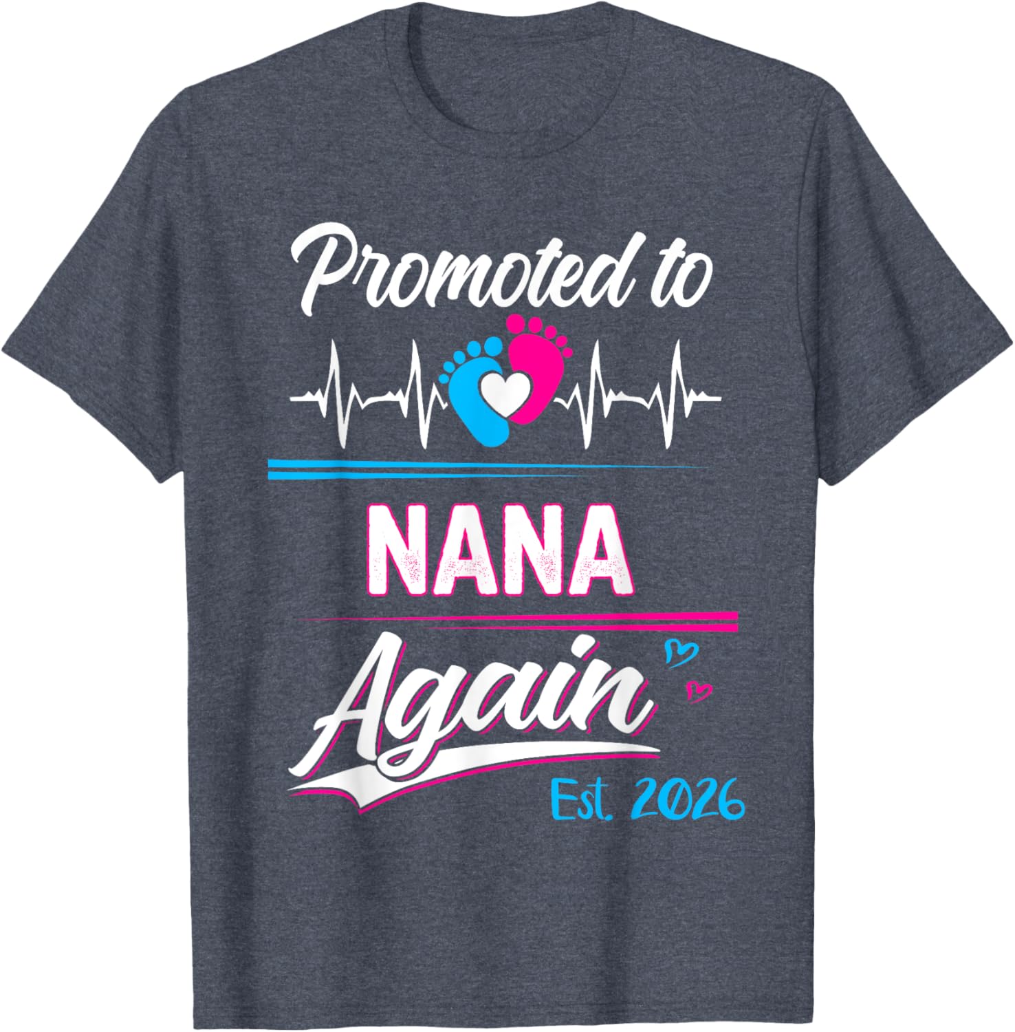Promoted to Nana Again 2026 Pregnancy Announcement T-Shirt Gift - 16