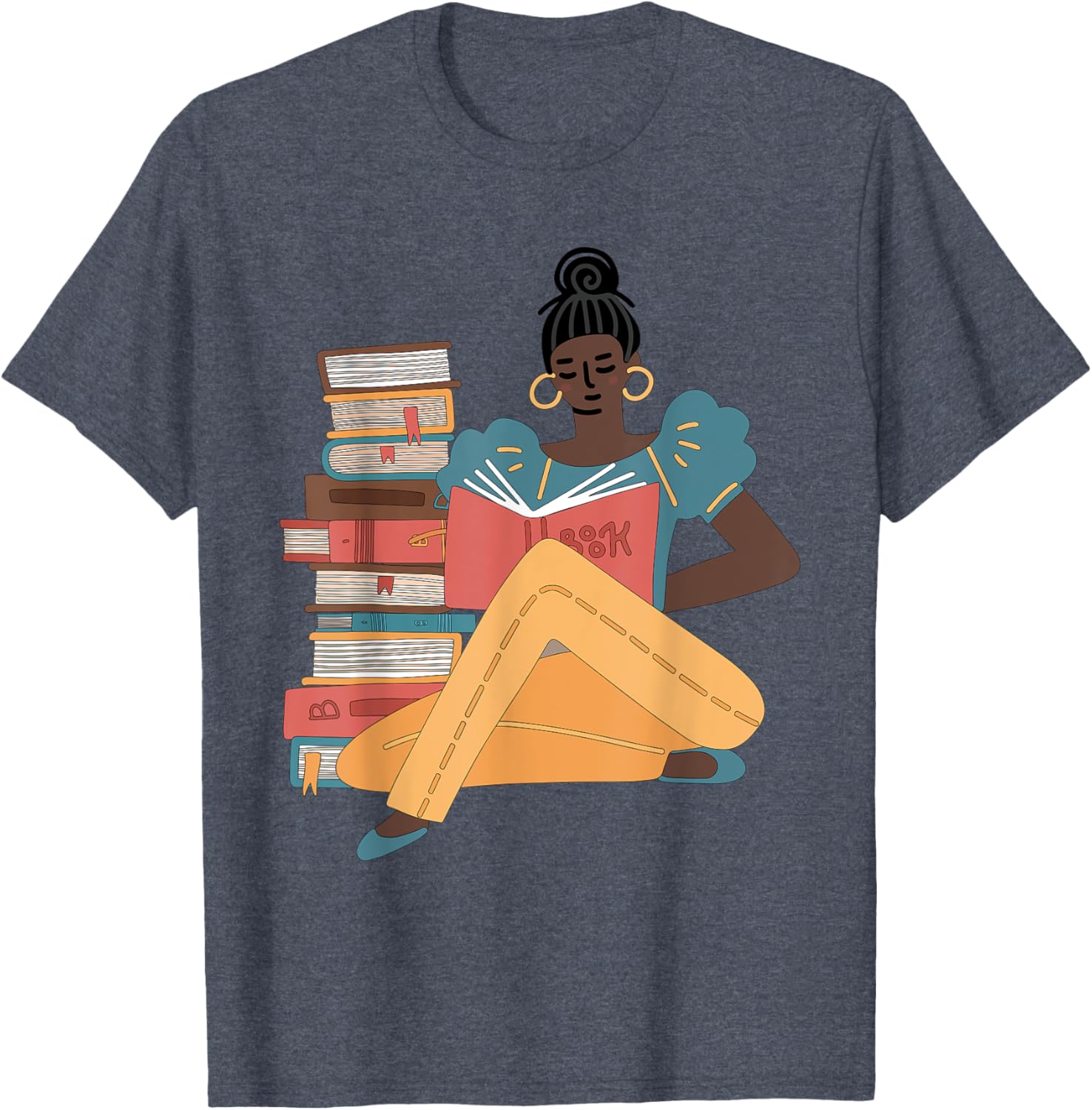 Black Brown Girls Read Books T-Shirt for Bookish Afro American Librarians - 21