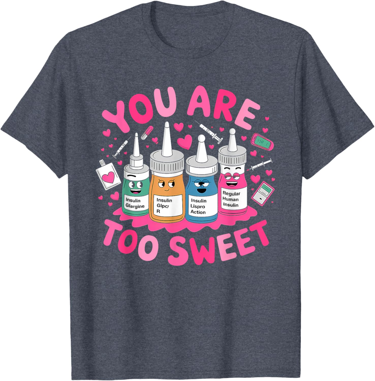 You Are Too Sweet Valentine's Day T-Shirt for ICU NICU PICU ER Nurses - 17