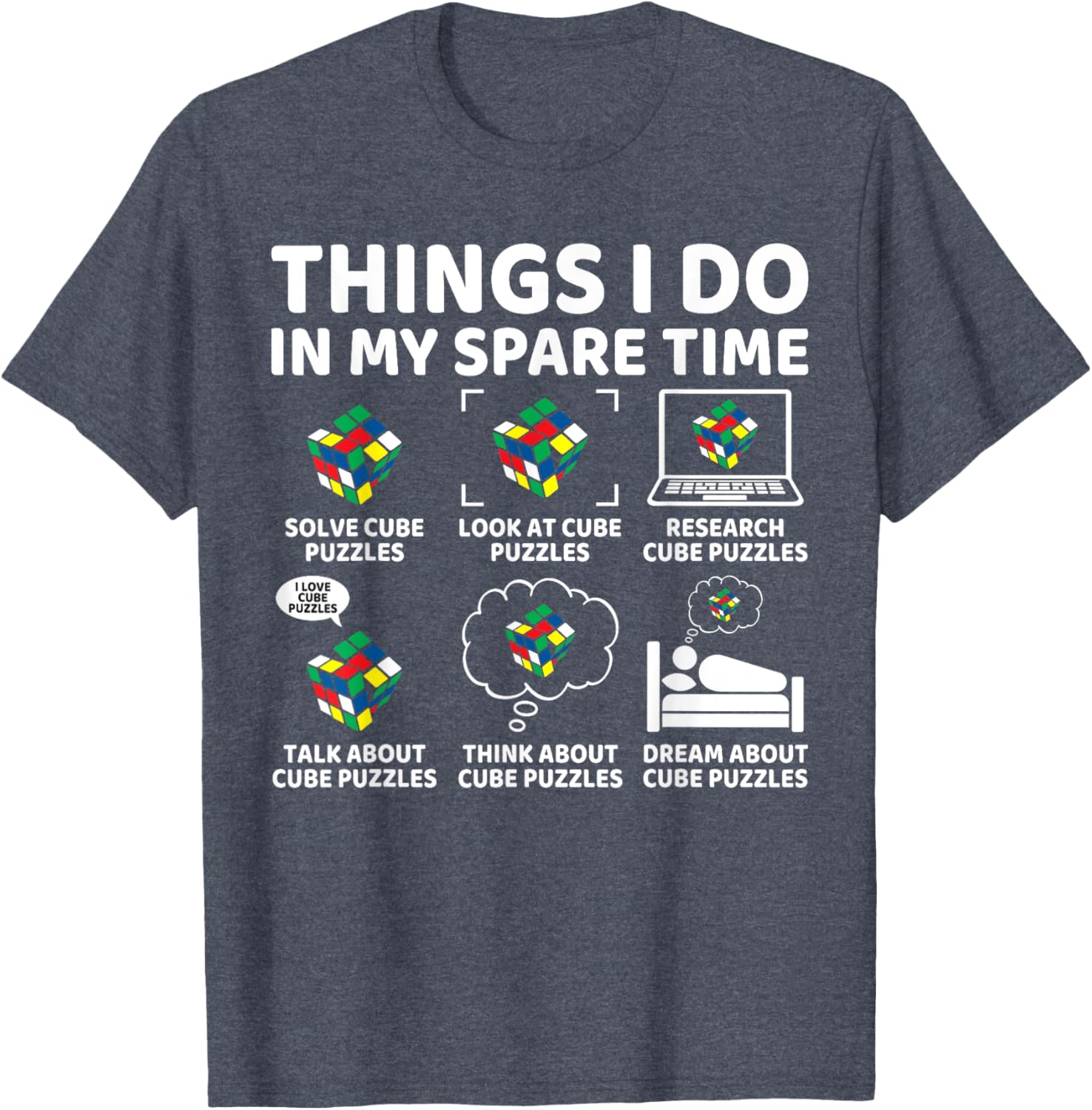 Funny Cube Puzzle Speed Cubing T-Shirt for Puzzle Lovers and Fans - 23