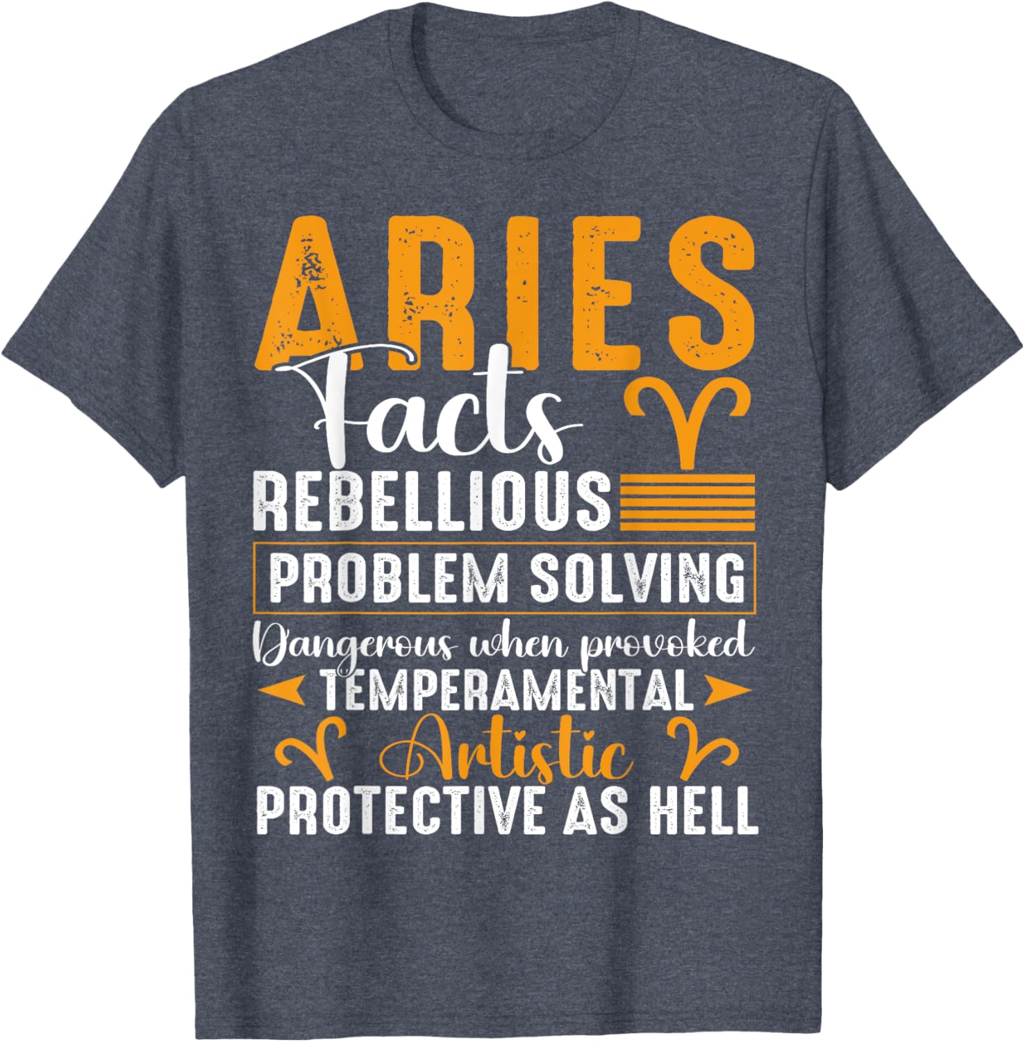 Aries Zodiac Facts T-Shirt for March April Birthdays - Fun Astrology Style - 15