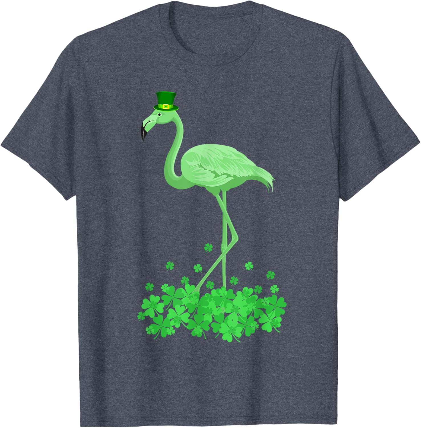 Lucky Leprechaun Flamingo T-Shirt for St Patrick's Day Fun - 18