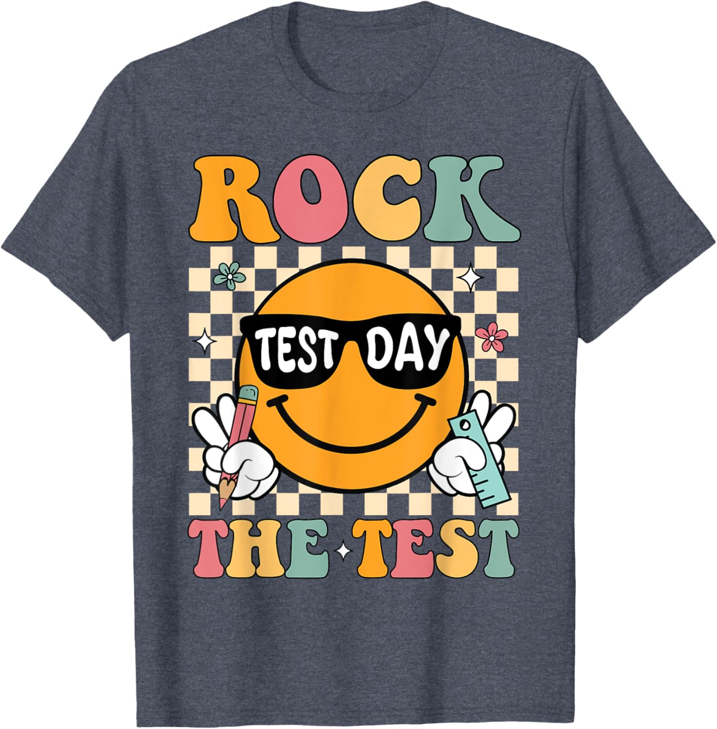 Test Day Rock The Test Teacher T-Shirt Motivational Gift for Educators - 20