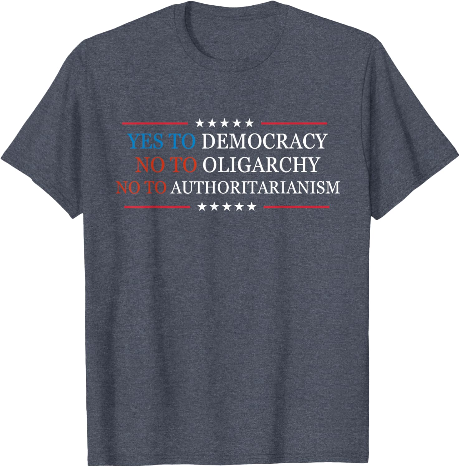 Yes To Democracy No To Oligarchy Bernie Sanders Quote T-Shirt for Activists - 6