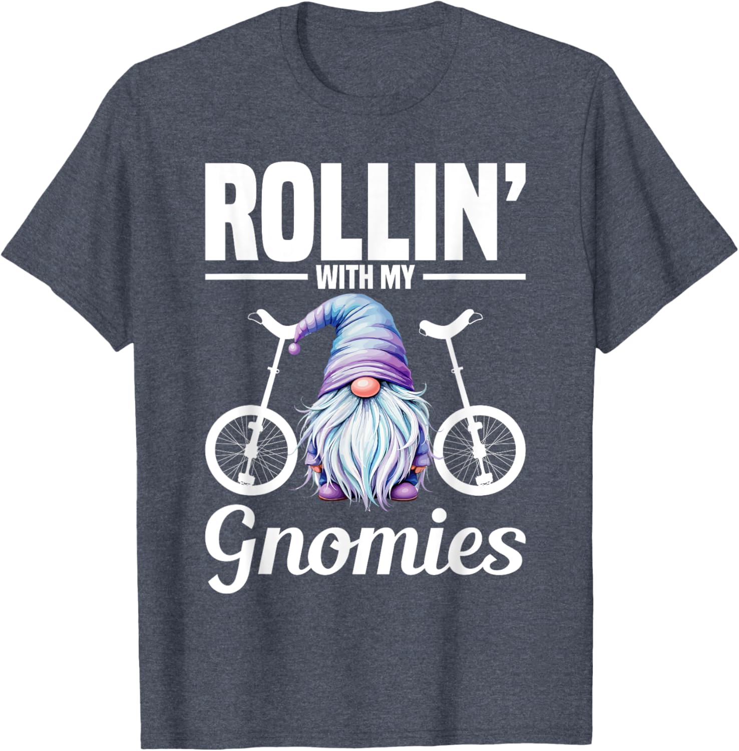 Monocycle Riding Gnomies Unicyclist T-Shirt Fun Apparel for Cyclists - 22