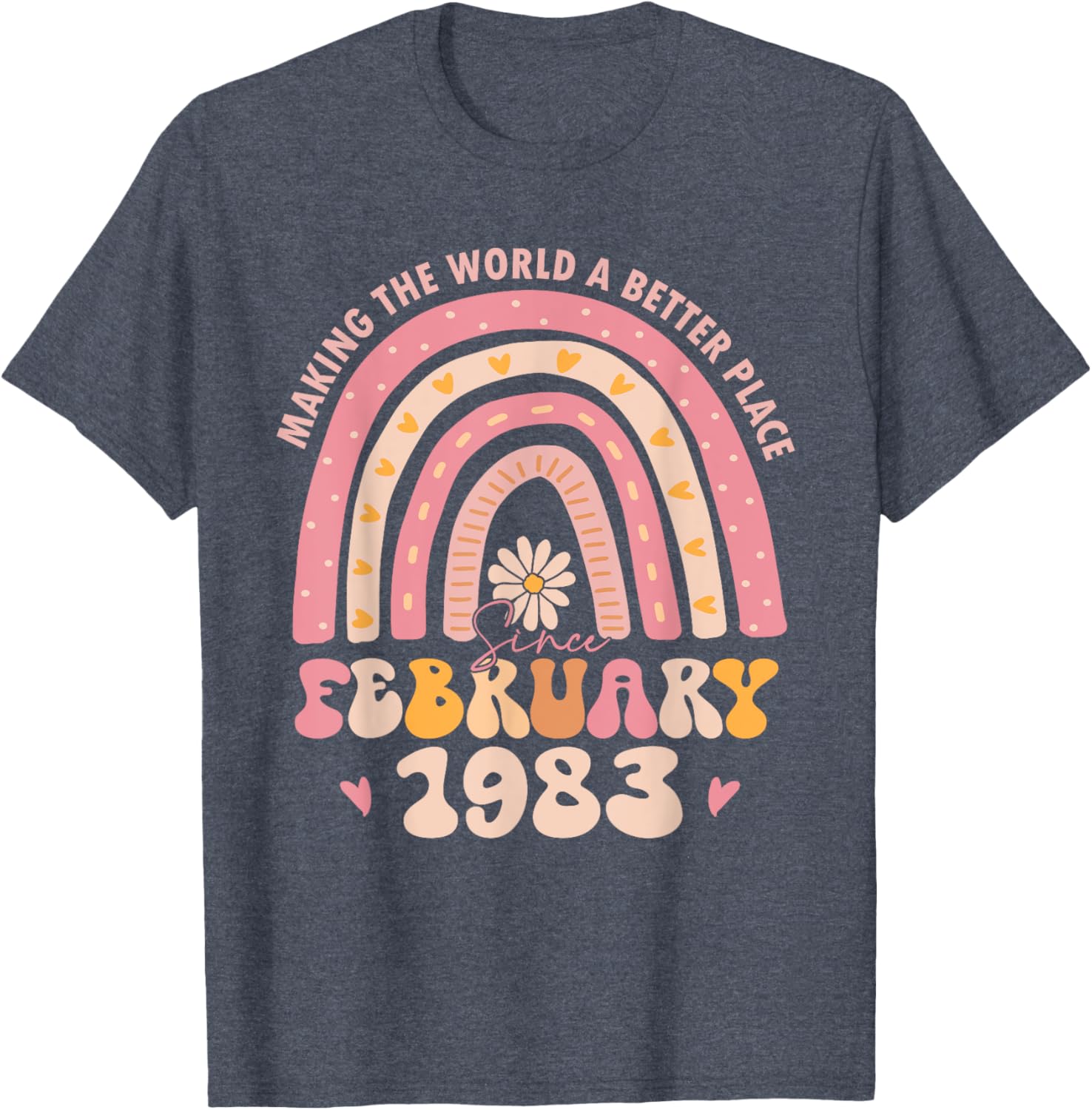 Retro 42nd Birthday T-Shirt for Women - Turning 42 February 1983 Outfit - 7
