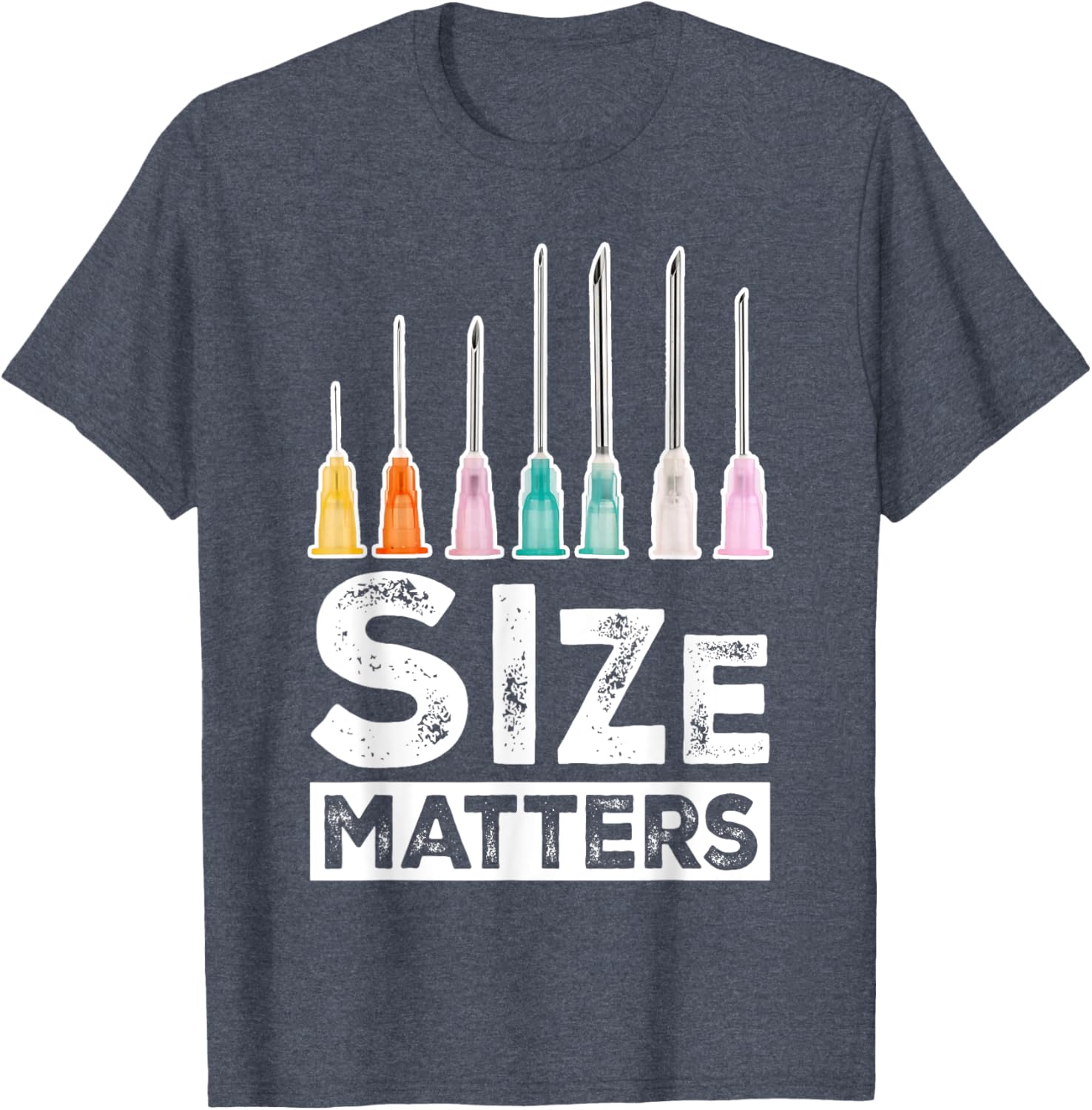 Size Matters Nurse Hypodermic Needle T-Shirt Fun Medical Apparel - 13