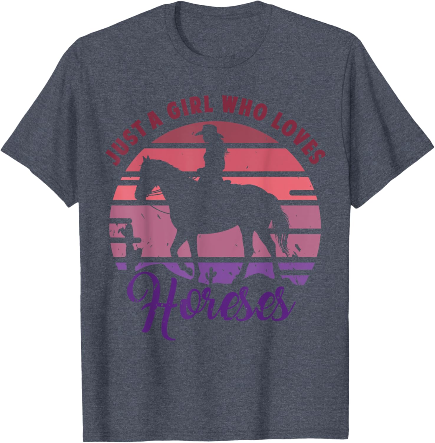 Just A Girl Who Loves Horses T-Shirt for Girls Who Love Horseback Riding - 17