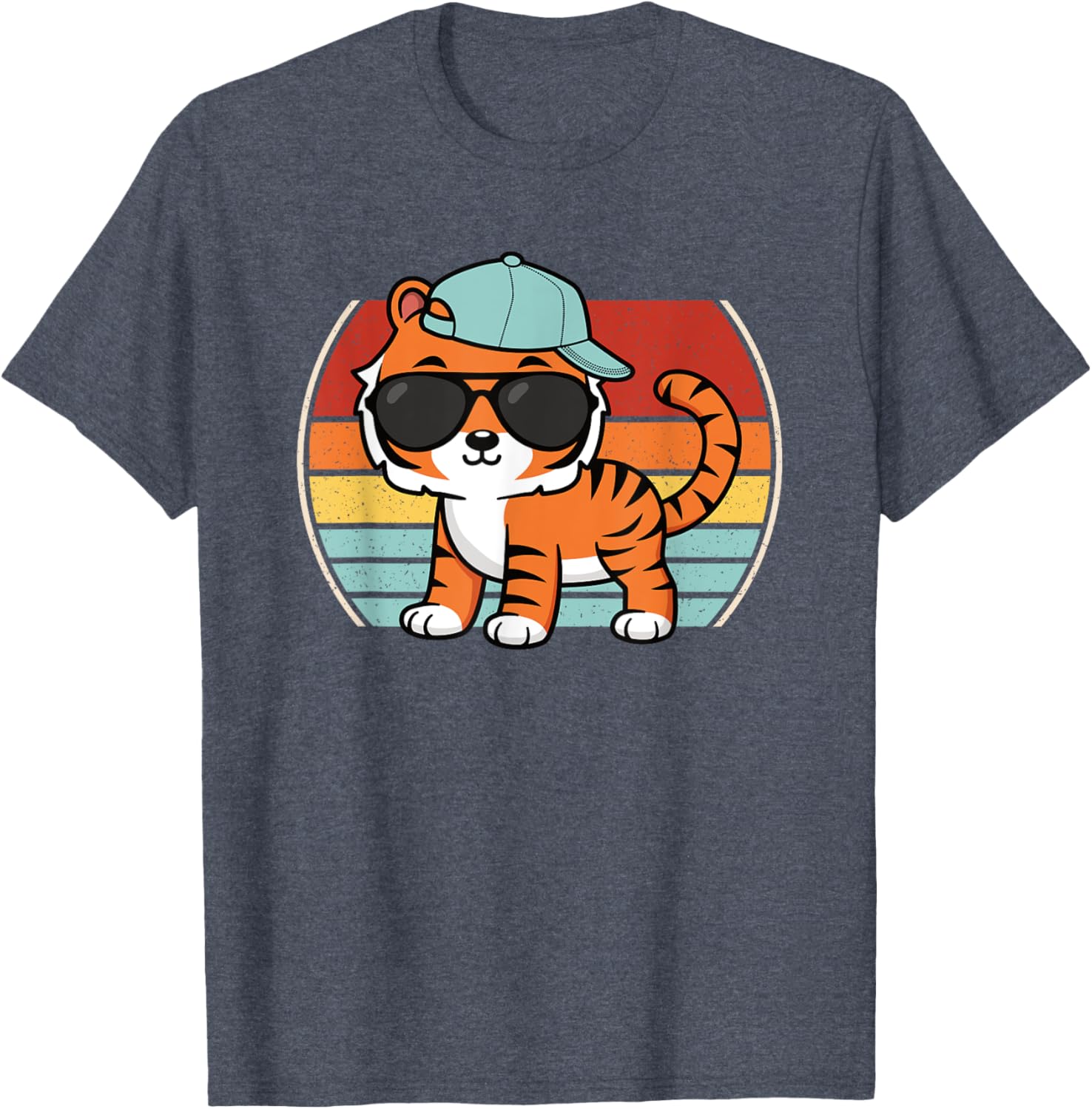 Cool Retro Tiger Graphic T-Shirt for Men, Women, and Kids - Animal Lover Tee - 2