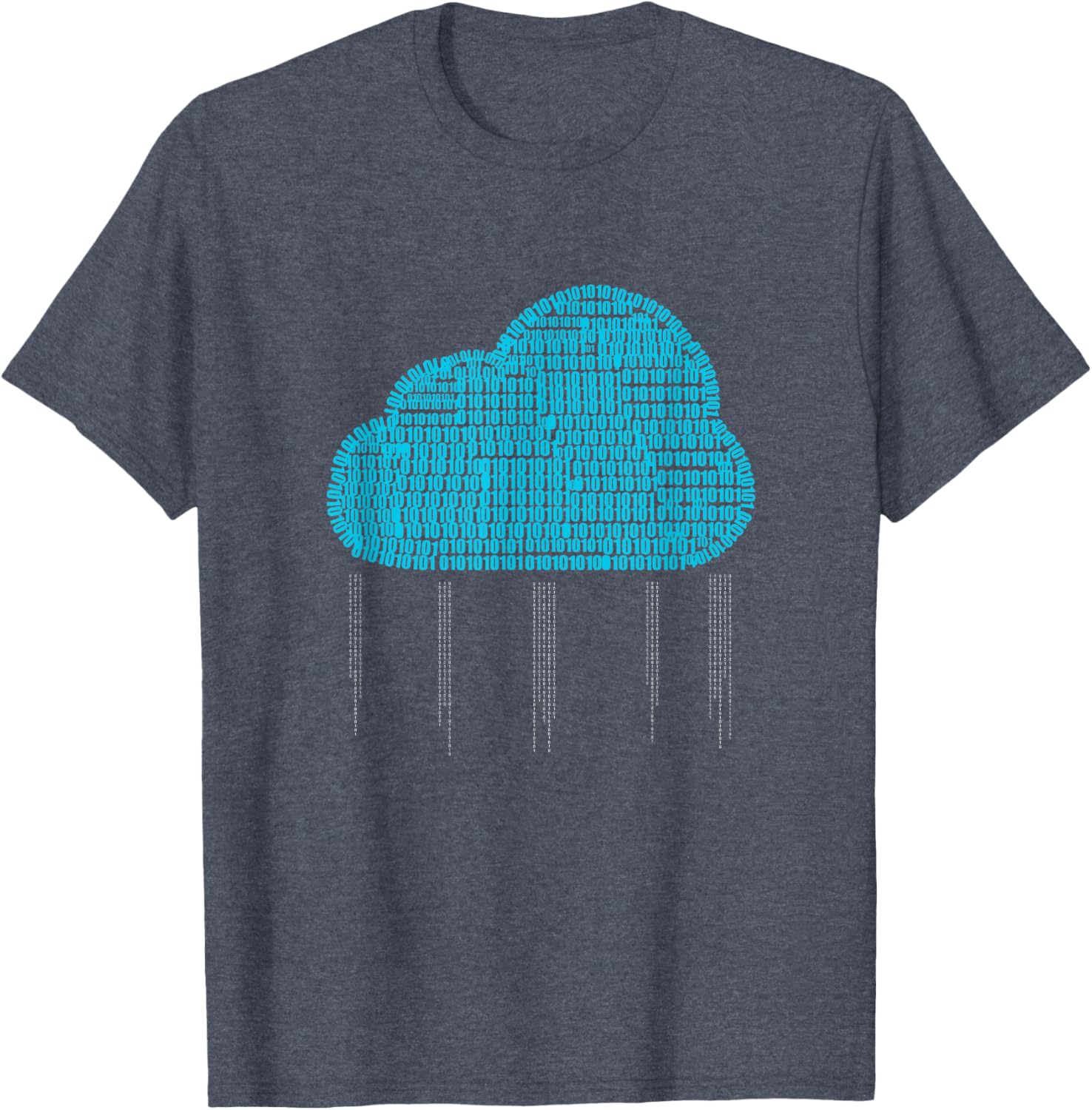 Funny IT Developer T-Shirt for Men and Women - Binary Cloud Coder Design - 1