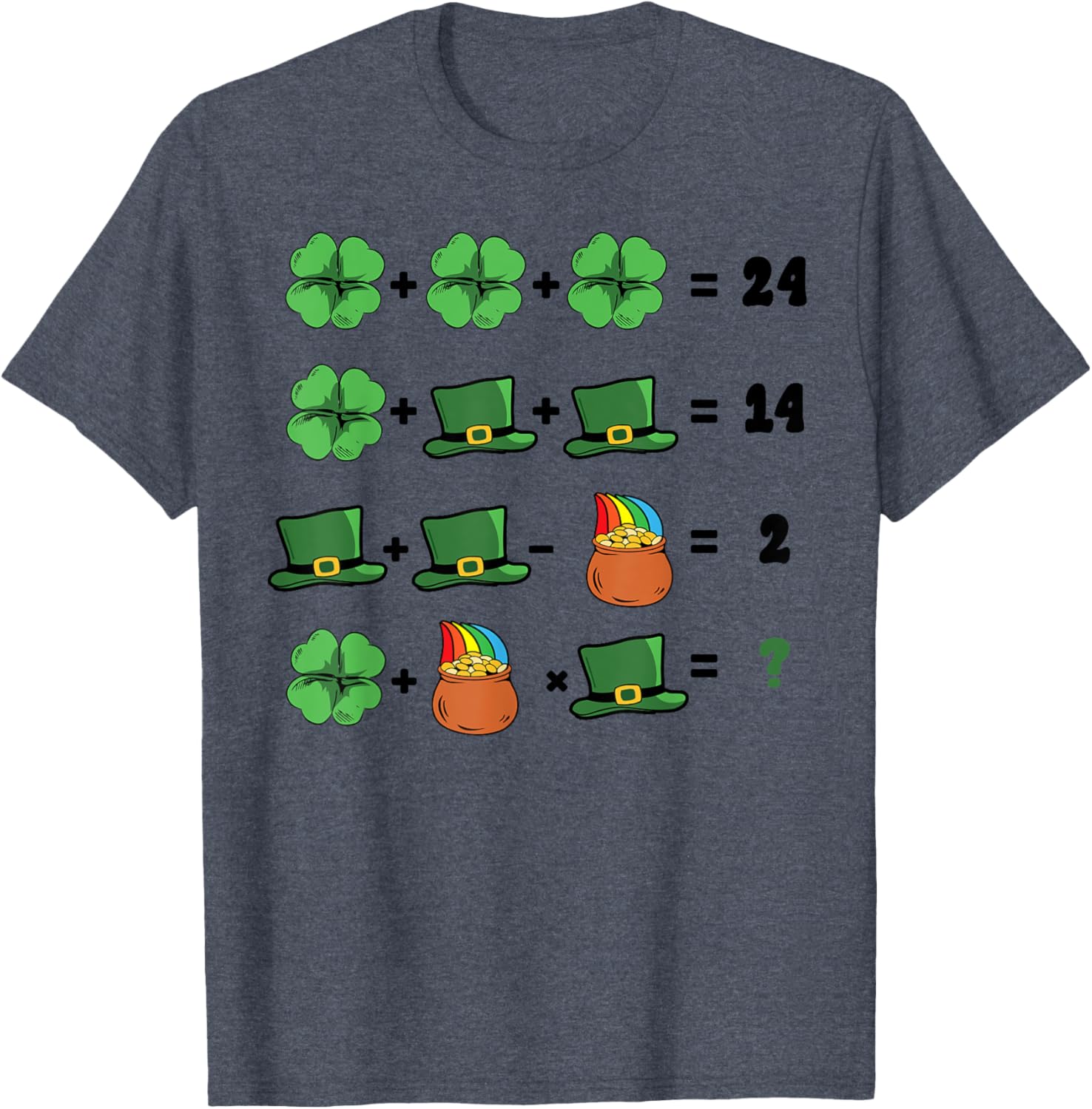 Funny St Patricks Day Shamrock Math Teacher T-Shirt for Irish Celebrations - 18