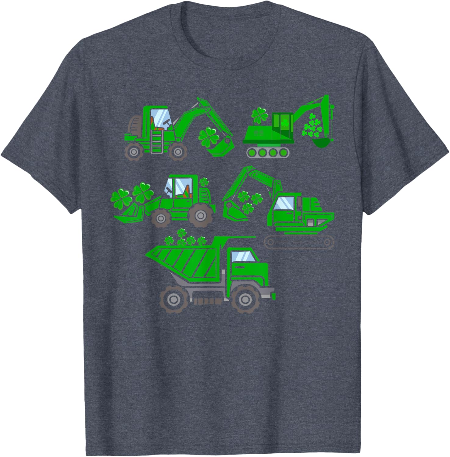 Adorable Kids St Patricks Day Crane Truck Construction T-Shirt for Boys - 16