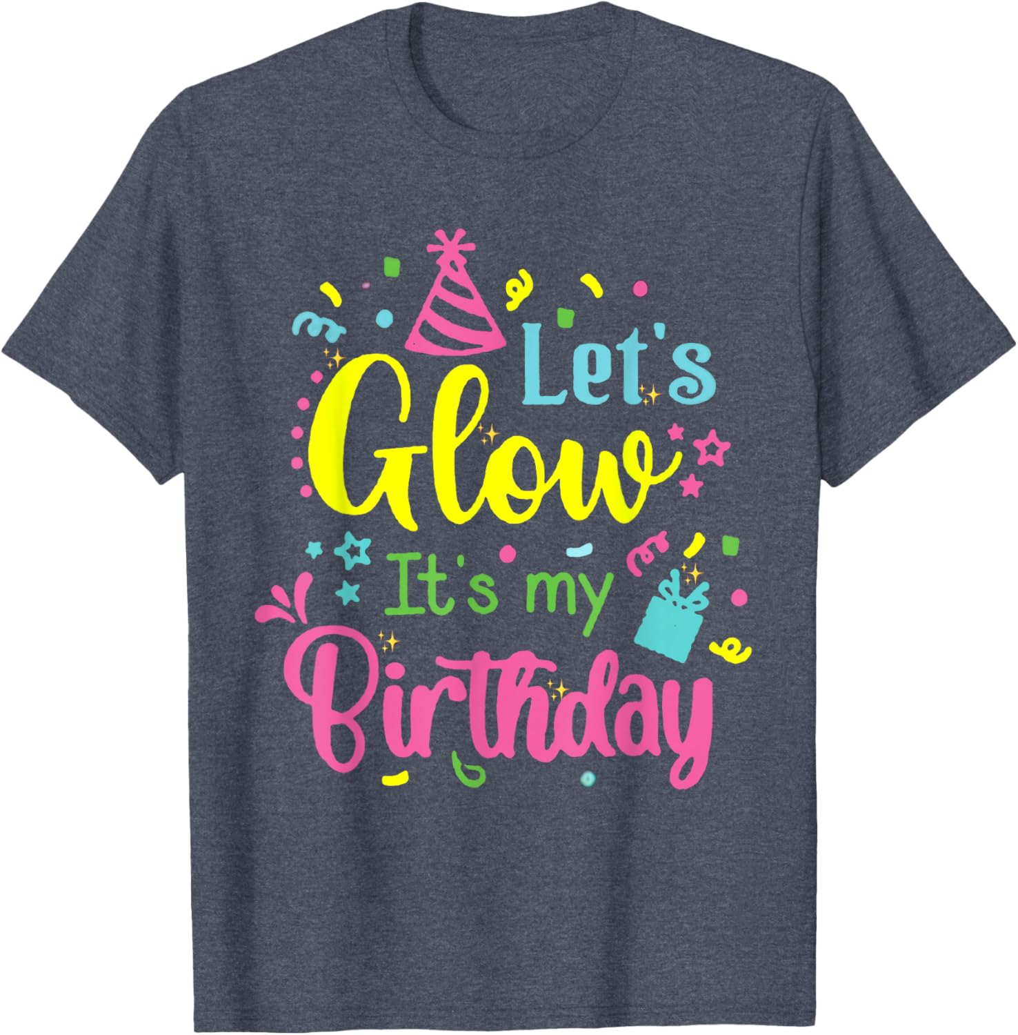 Glow in the Dark 80s Birthday Party Team T-Shirt for Fun Celebrations - 5