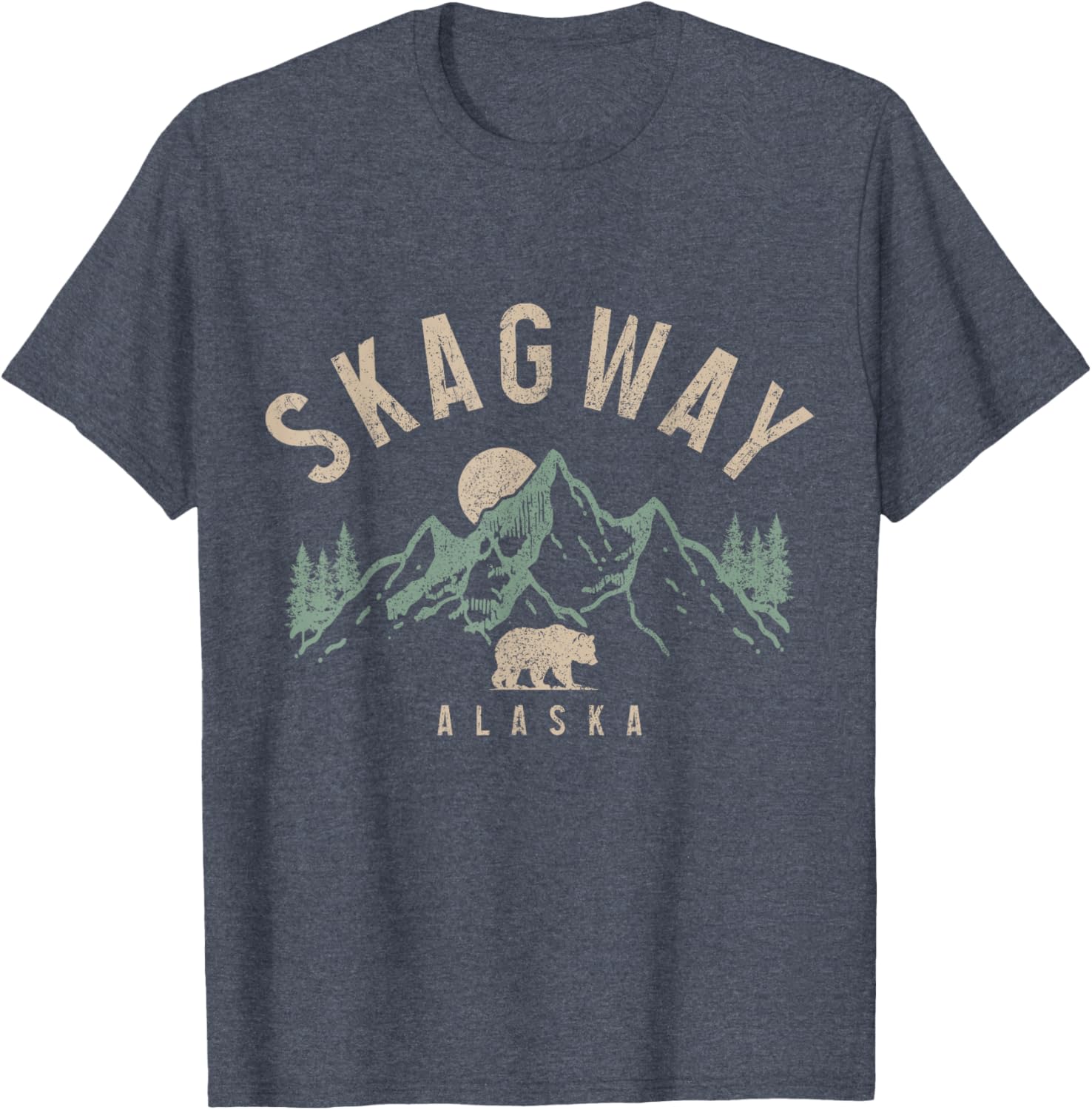 Skagway Alaska Vintage Grizzly Bear T-Shirt for Nature Lovers - 16