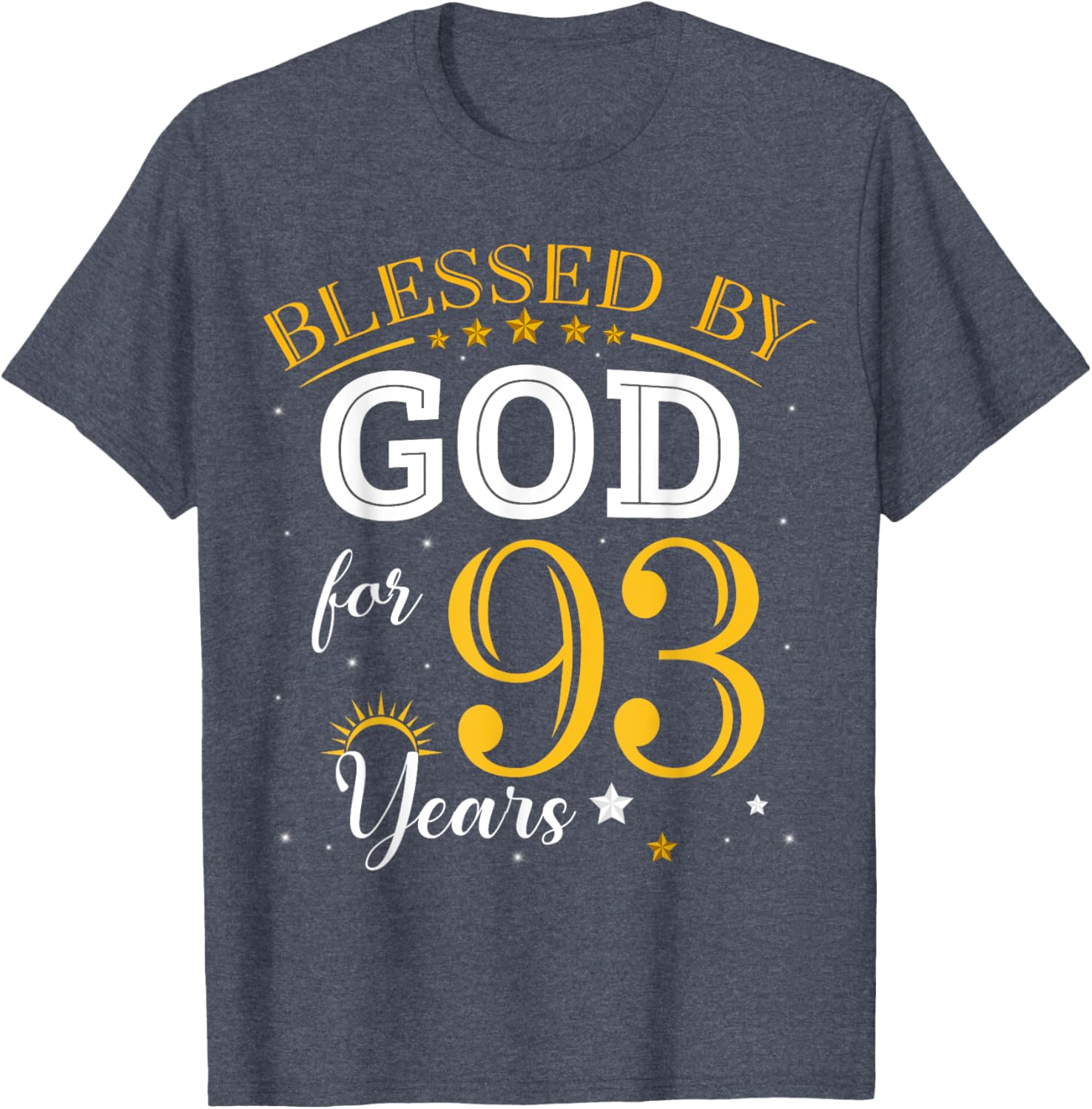 Vintage 93rd Birthday Girl Blessed by God T-Shirt for Special Celebrations - 8