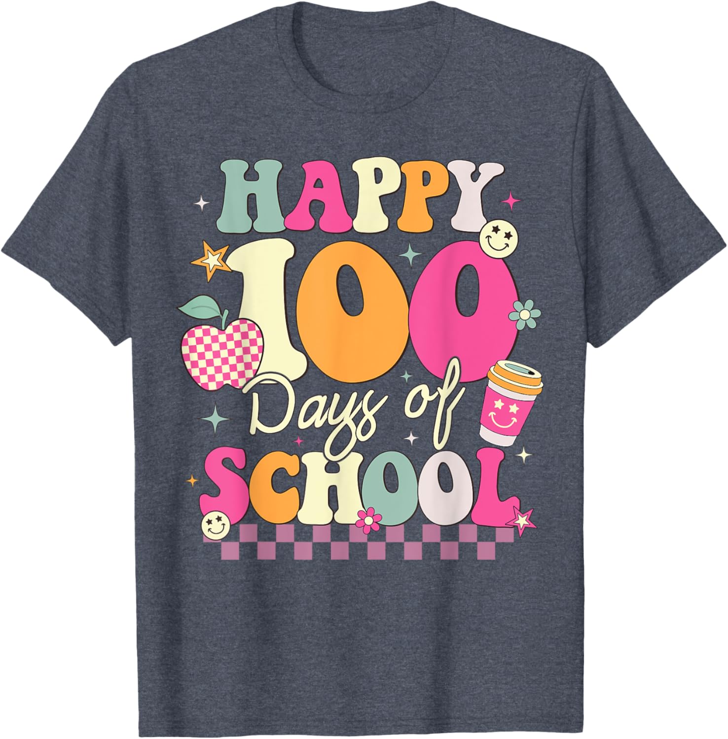 Happy 100th Day of School T-Shirt for Girls Fun Celebration Outfit - 9