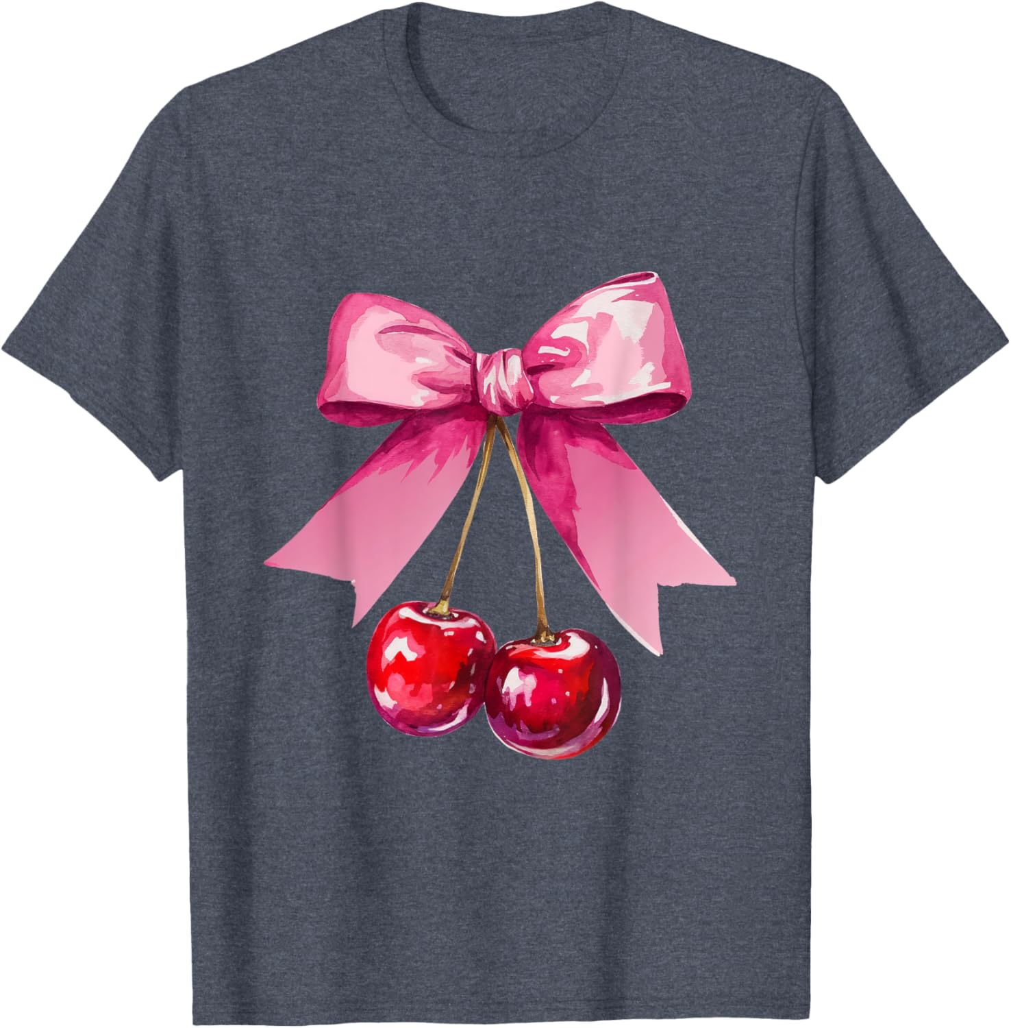 Kawaii Cherry Pink Bow T-Shirt for Cute Valentine's Day Style - 21