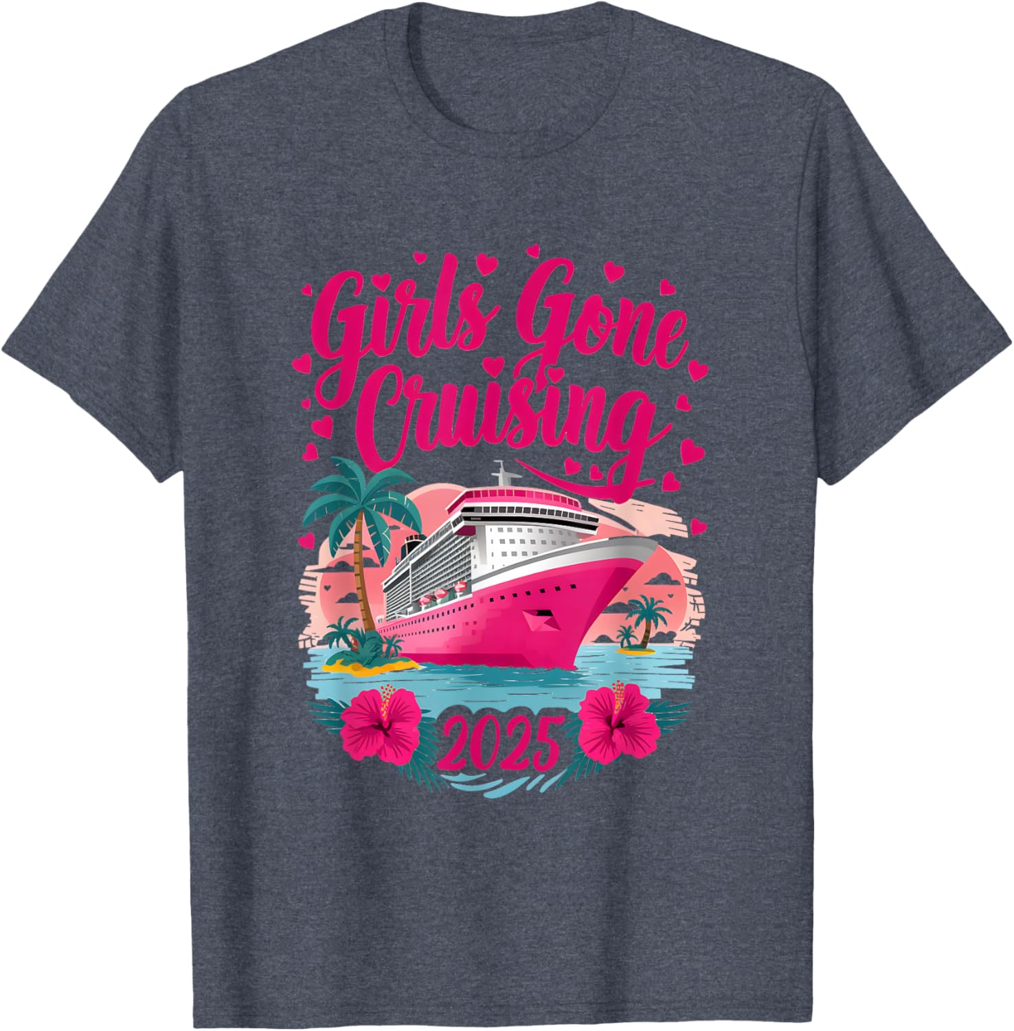Girls Gone Cruising 2025 Fun Women Cruise T-Shirt for Best Friends - 12