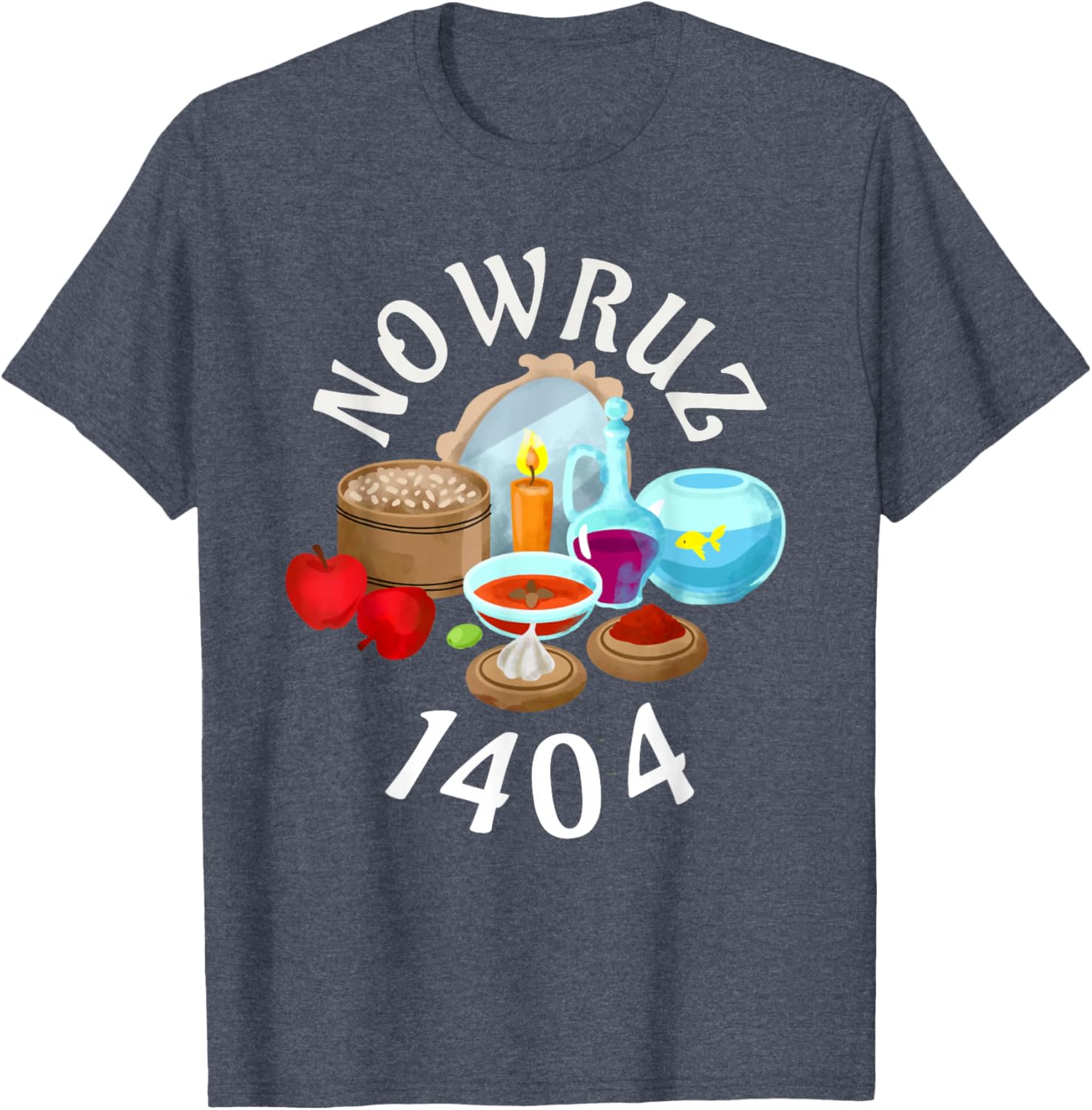 Myoan Unisex Persian Nowruz 1404 T-Shirt Celebrating Haft Sin Culture - 20