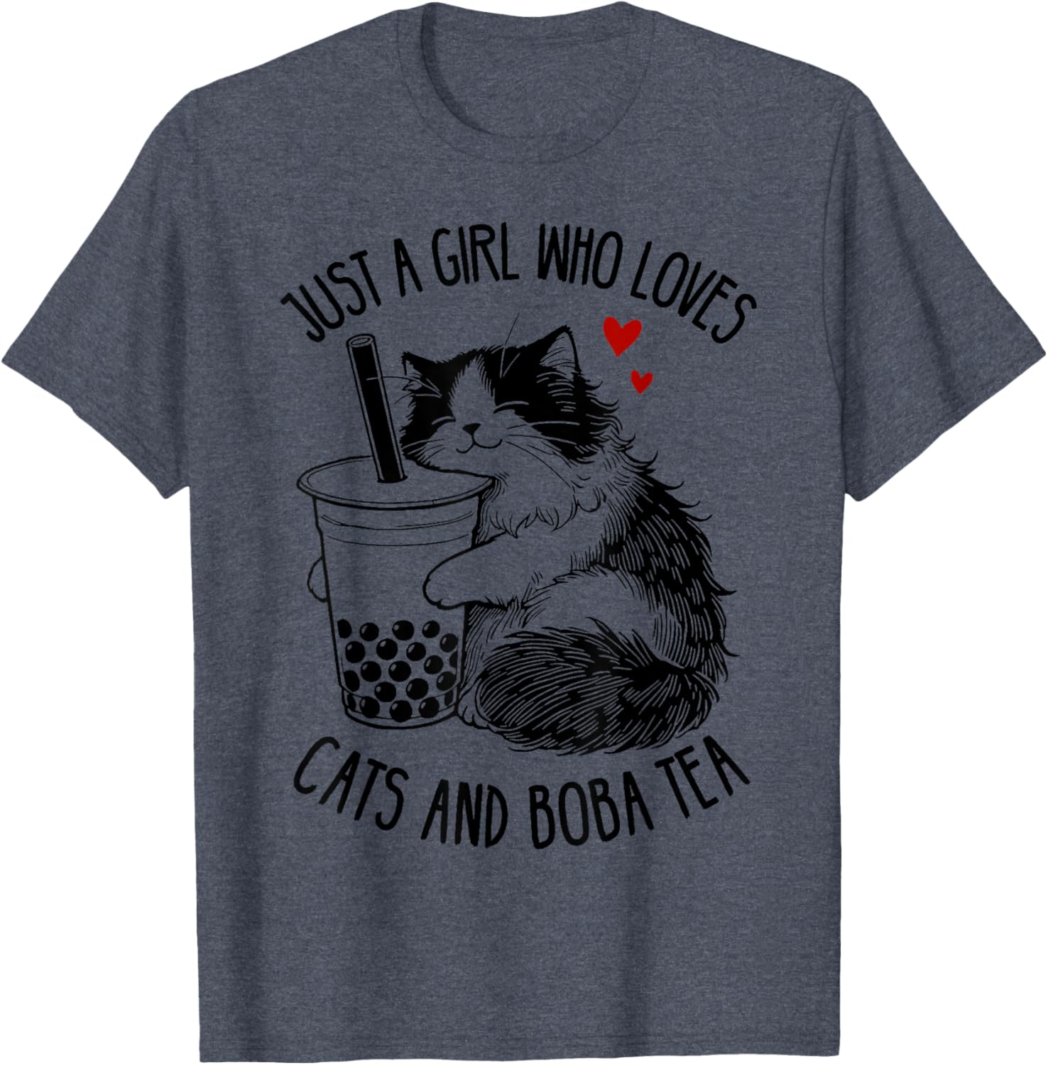 Cute Ragdoll Cat Lover T-Shirt for Girls Who Love Cats and Boba Tea - 12