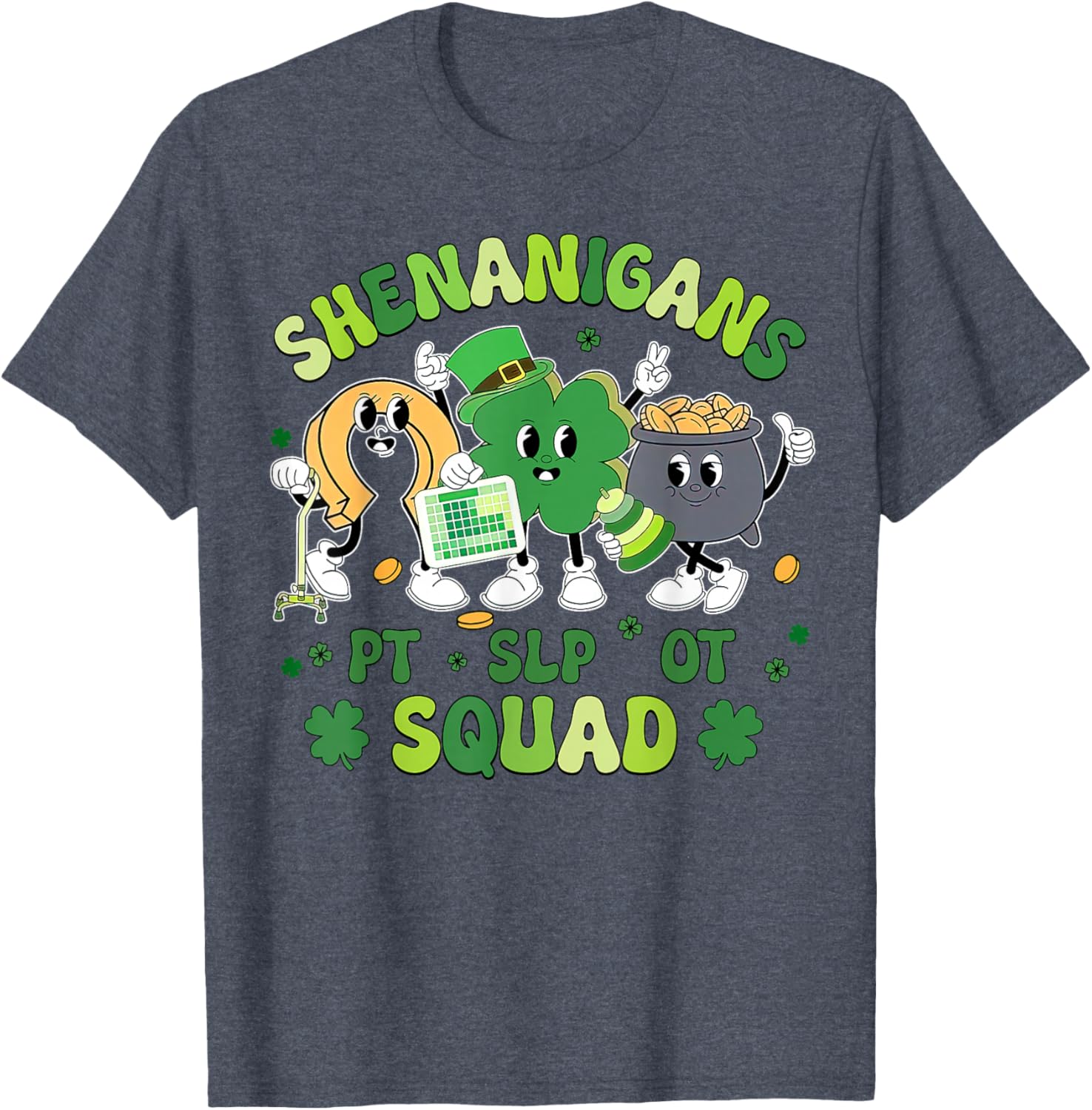 Cute St Patrick's Day Shamrock T-Shirt for Therapy Professionals Team - 17
