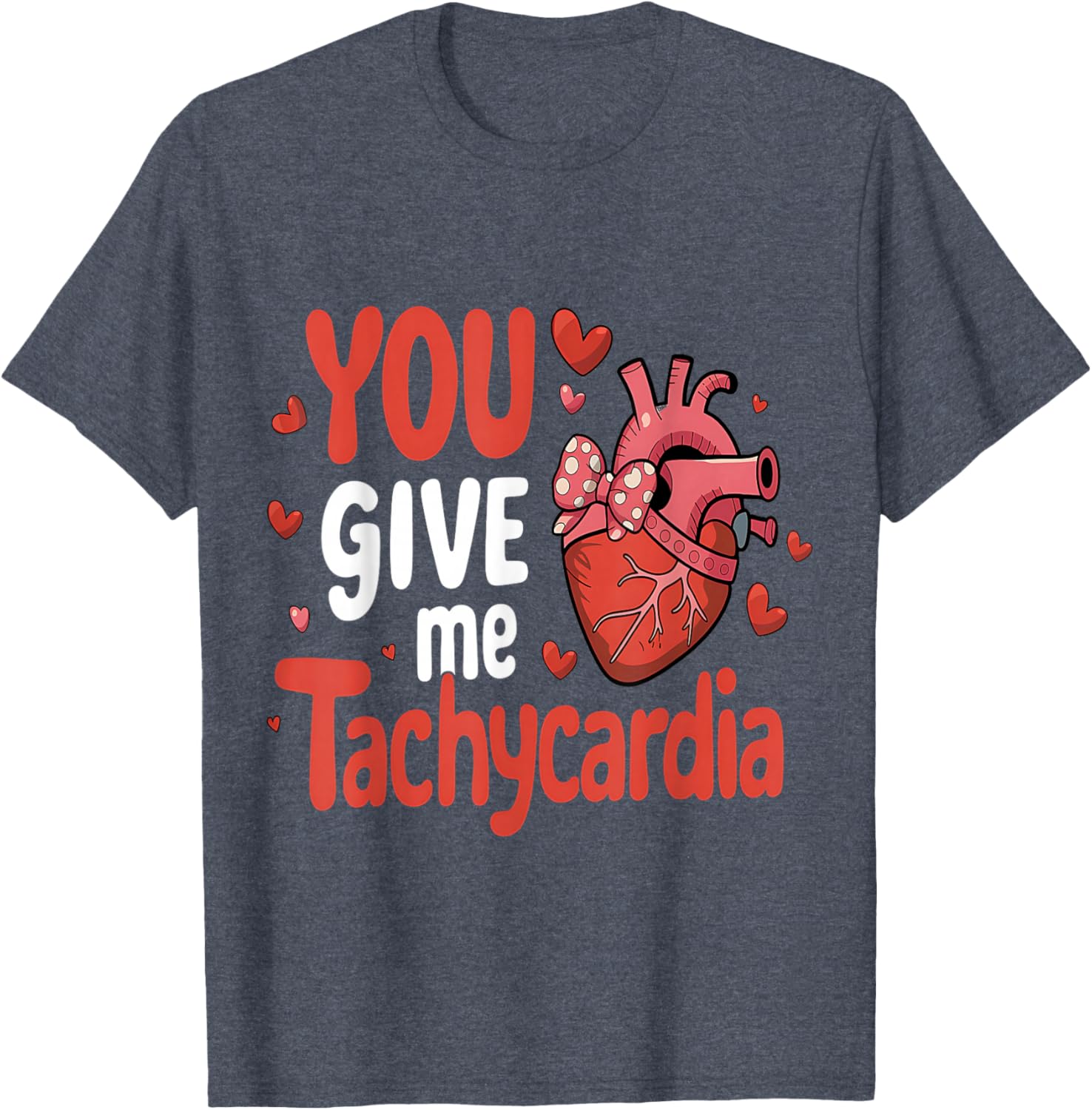 Cute You Give Me Tachycardia Nurse Valentines Day Scrub Top for Women - 7